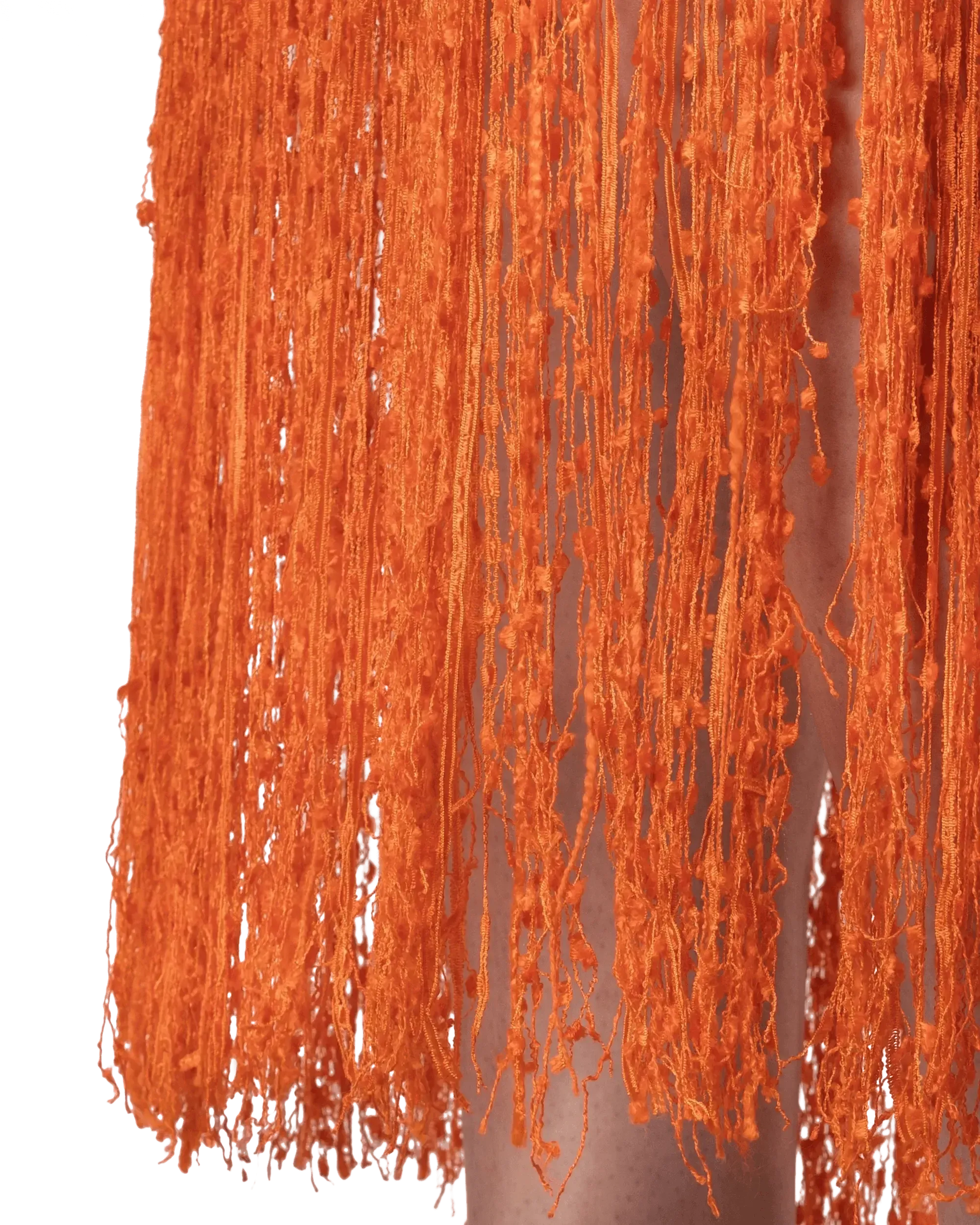 Fringe-Detailed One Shoulder Dress - DIHSAN