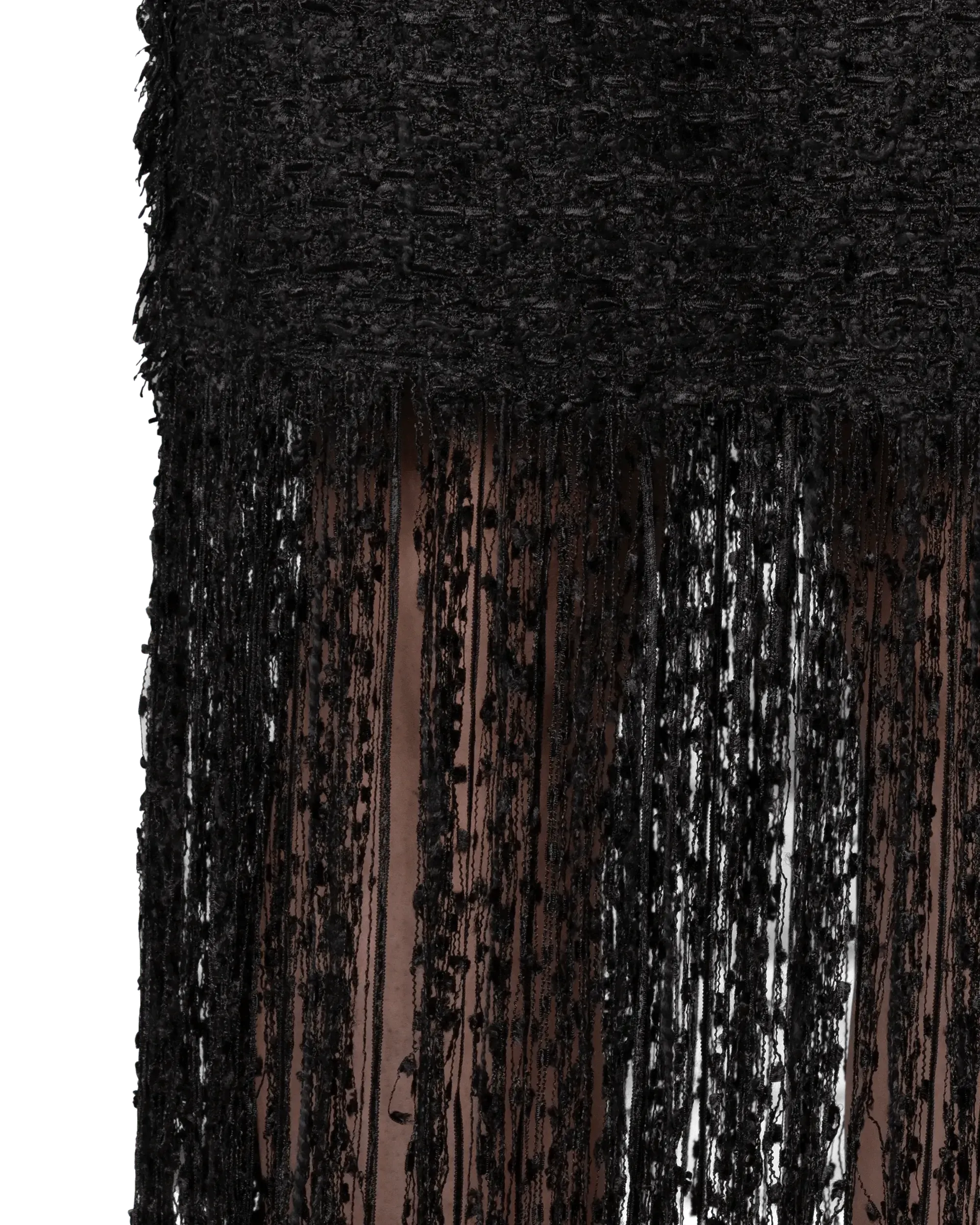 Fringe-Detailed One Shoulder Dress - DIHSAN