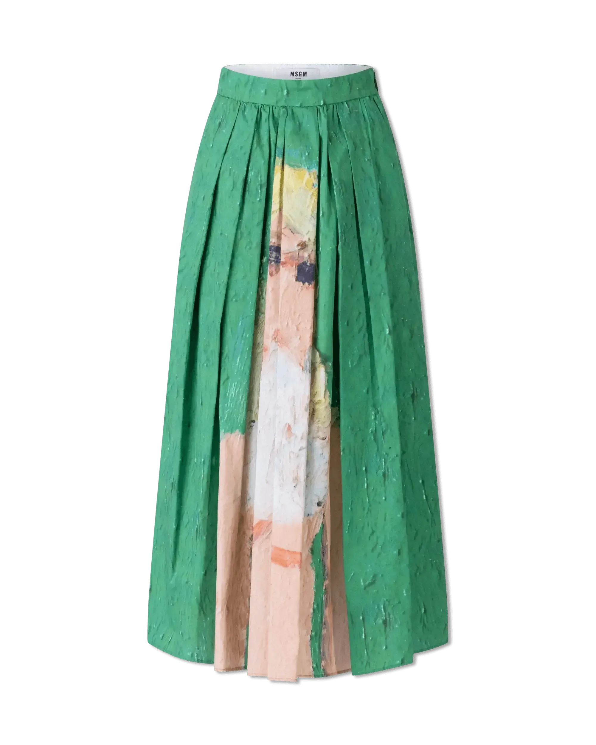 Pleated Print Midi Skirt - DIHSAN
