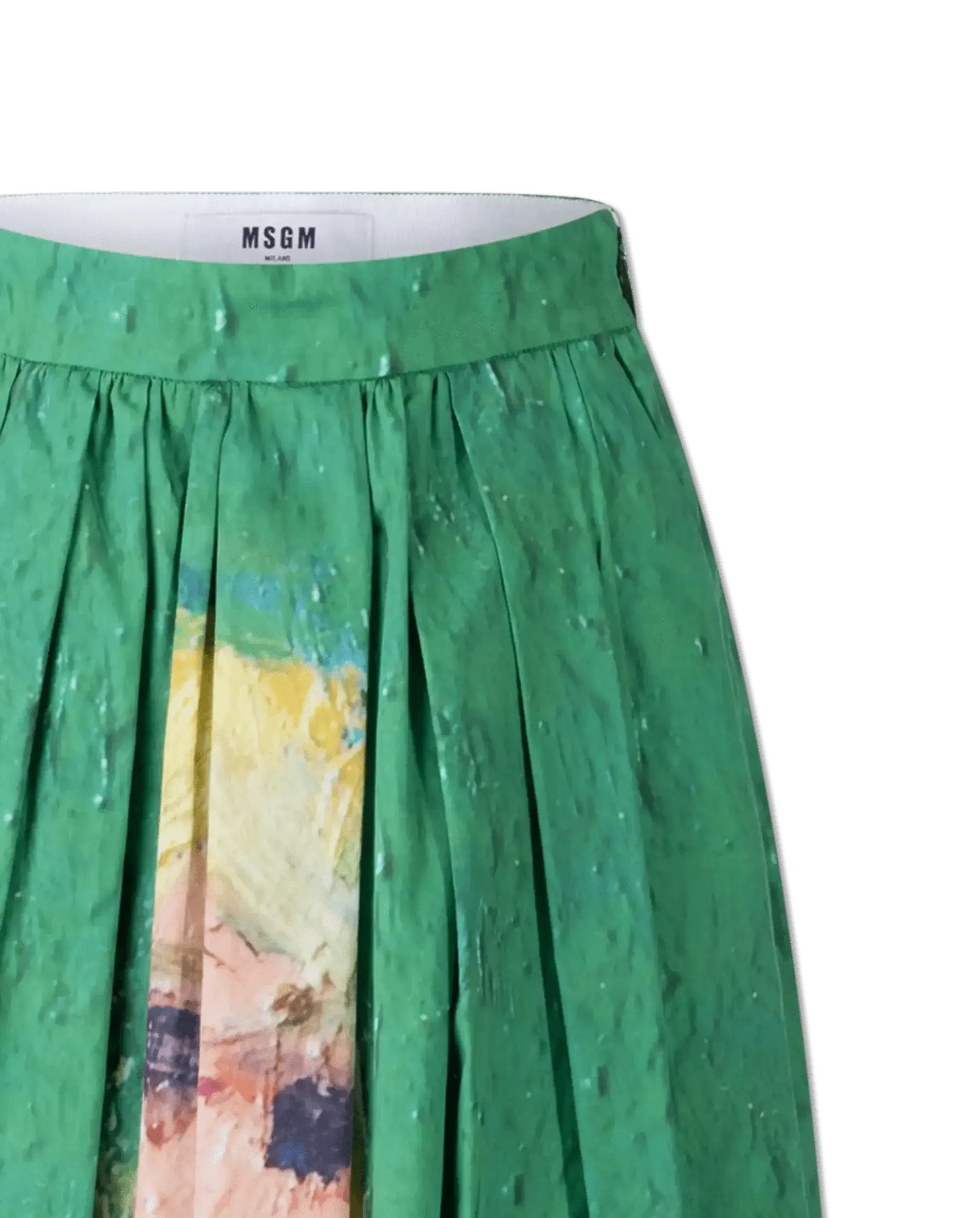 Pleated Print Midi Skirt - DIHSAN