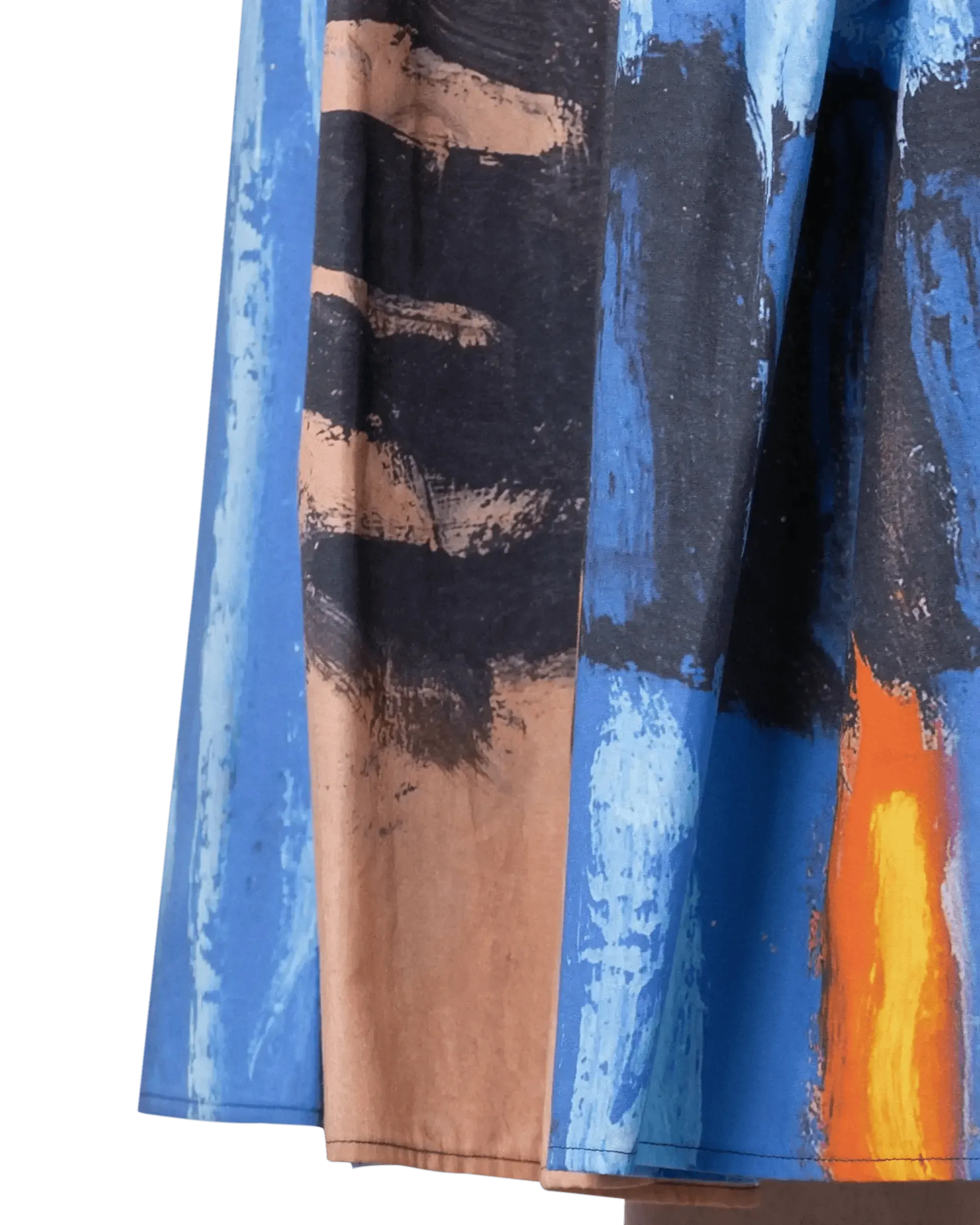 Pleated Print Midi Skirt - DIHSAN