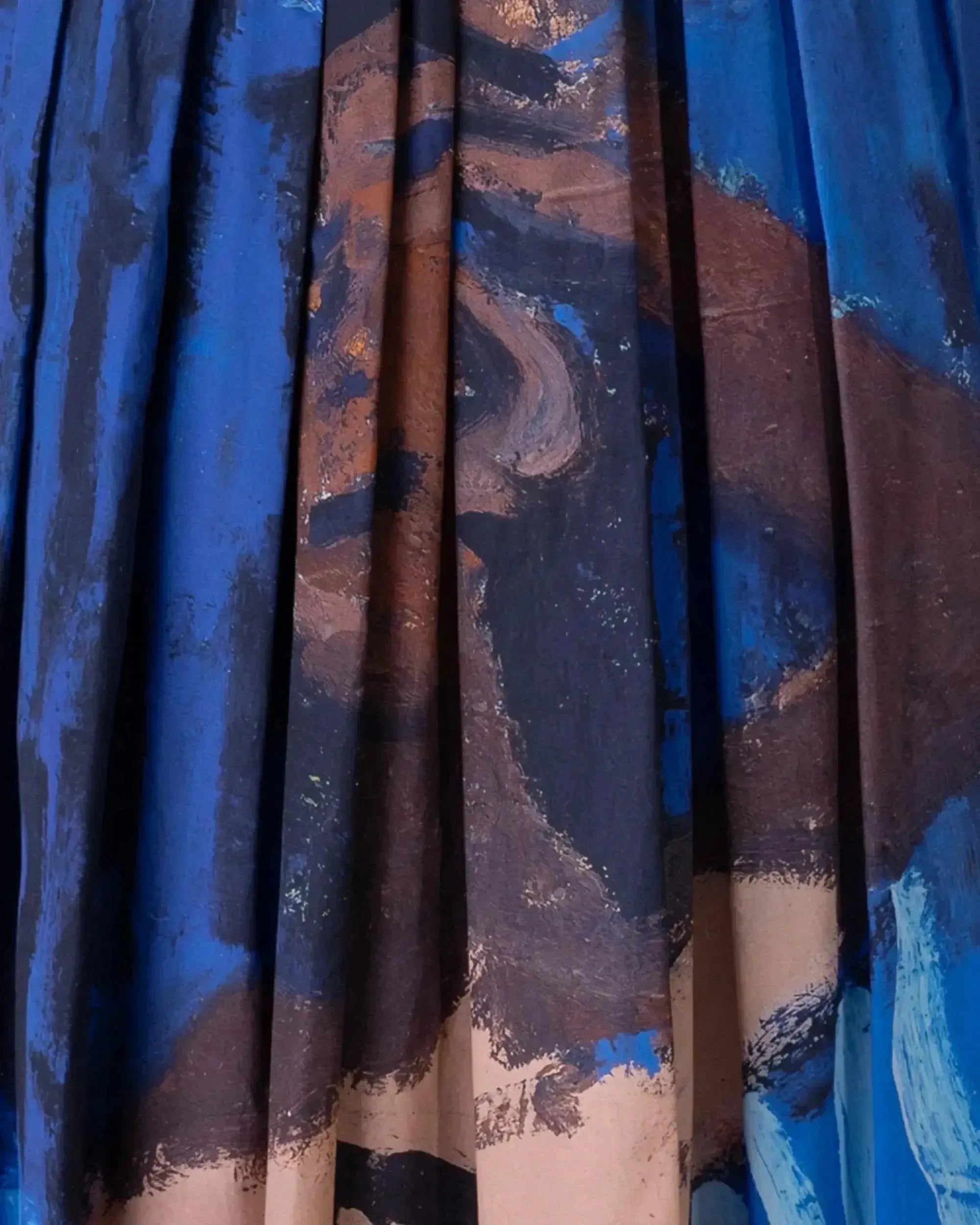 Pleated Print Midi Skirt - DIHSAN