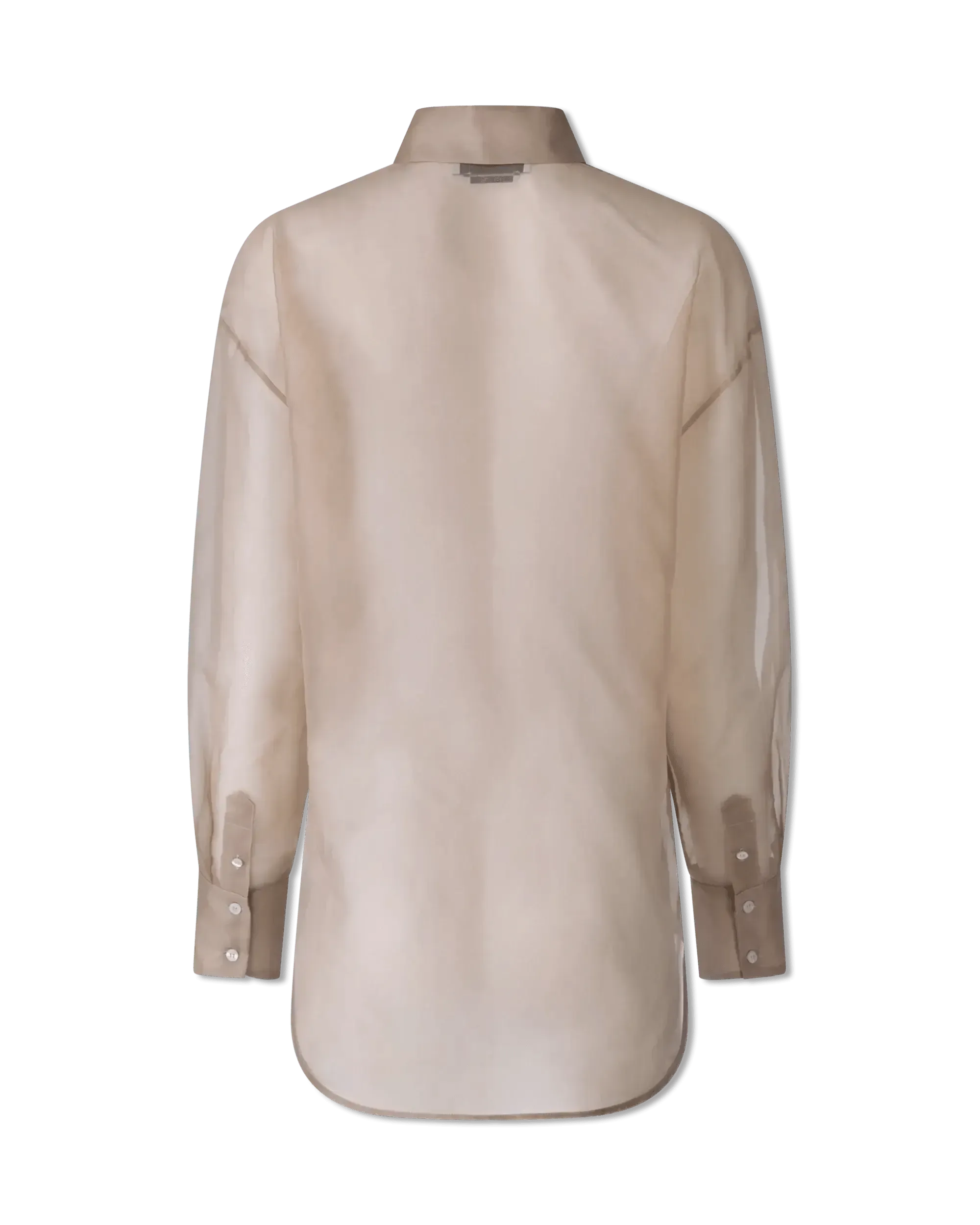 Sheer Button Up Silk Shirt - DIHSAN