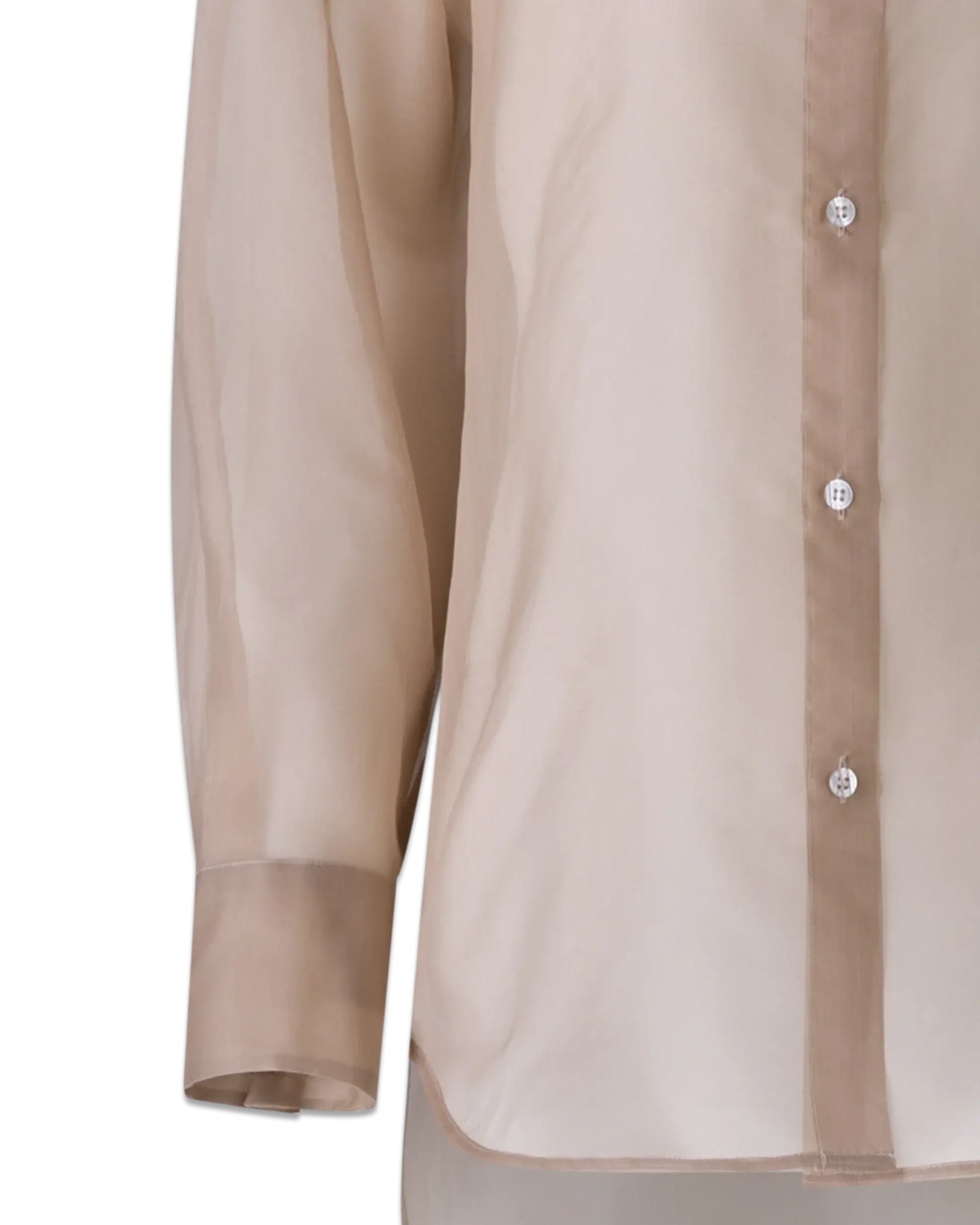 Sheer Button Up Silk Shirt