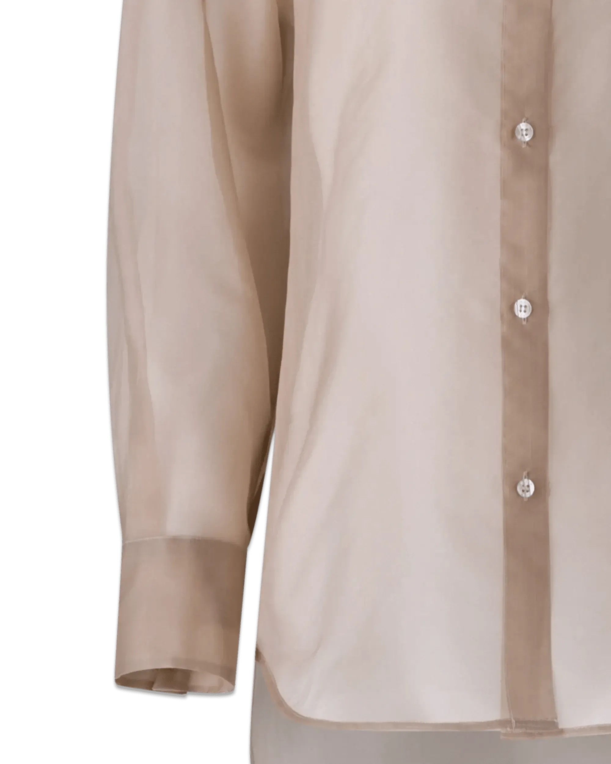 Sheer Button Up Silk Shirt - DIHSAN