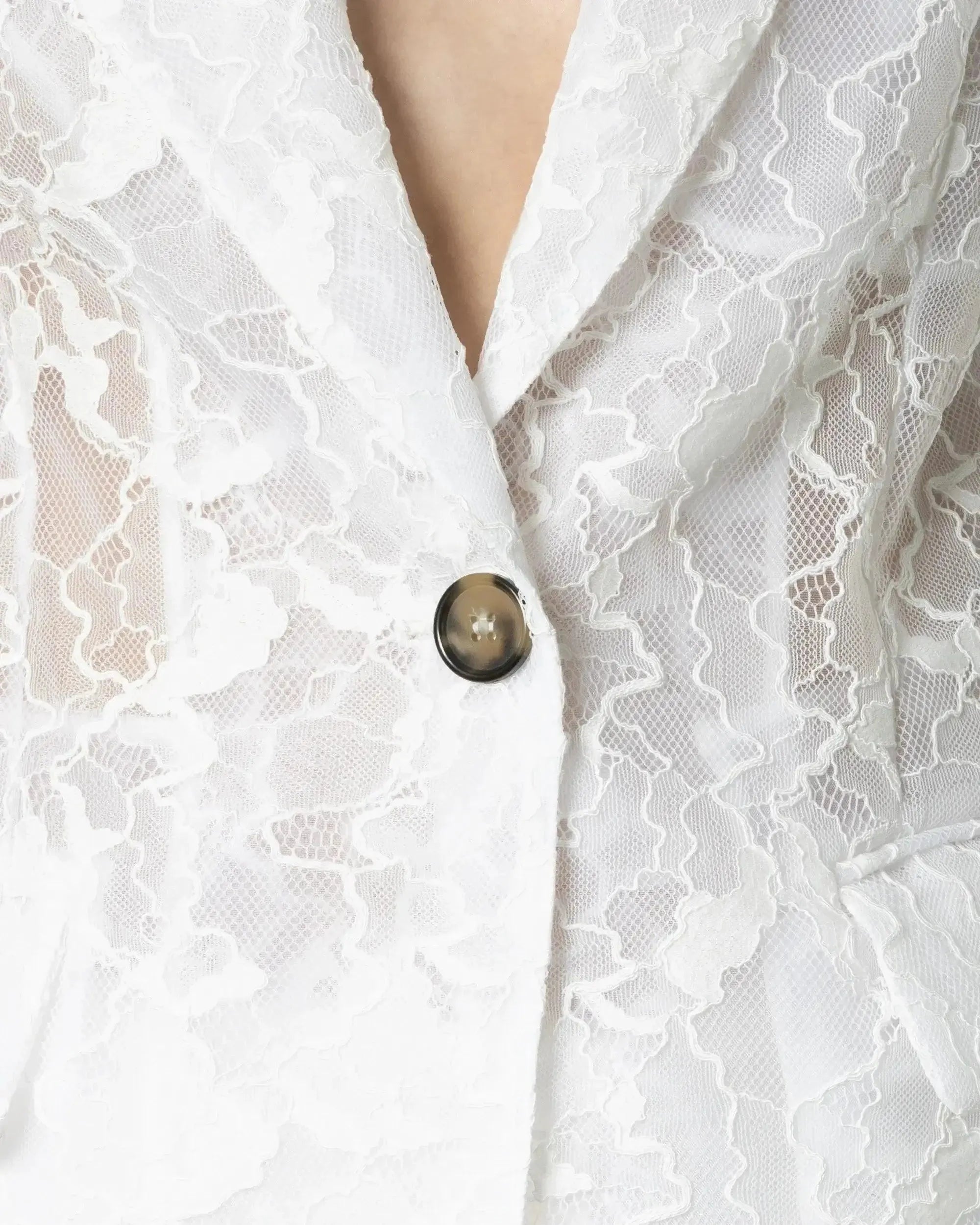 Single Breasted Lace Blazer - DIHSAN