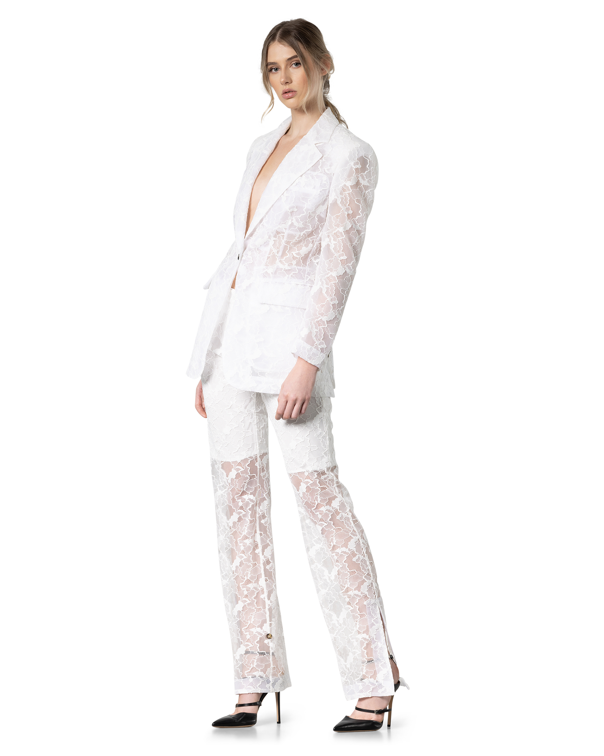 Single Breasted Lace Blazer