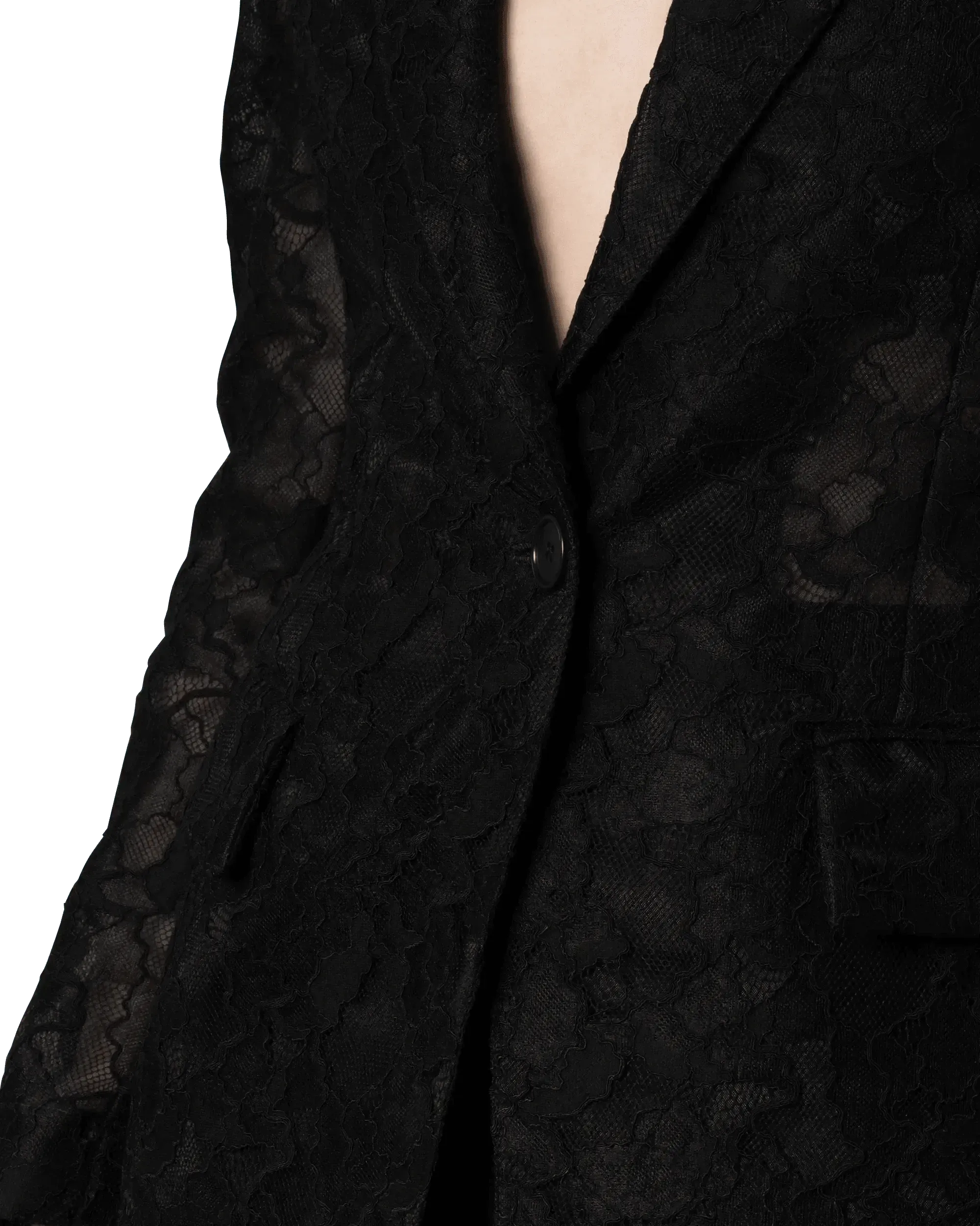 Single Breasted Lace Blazer - DIHSAN