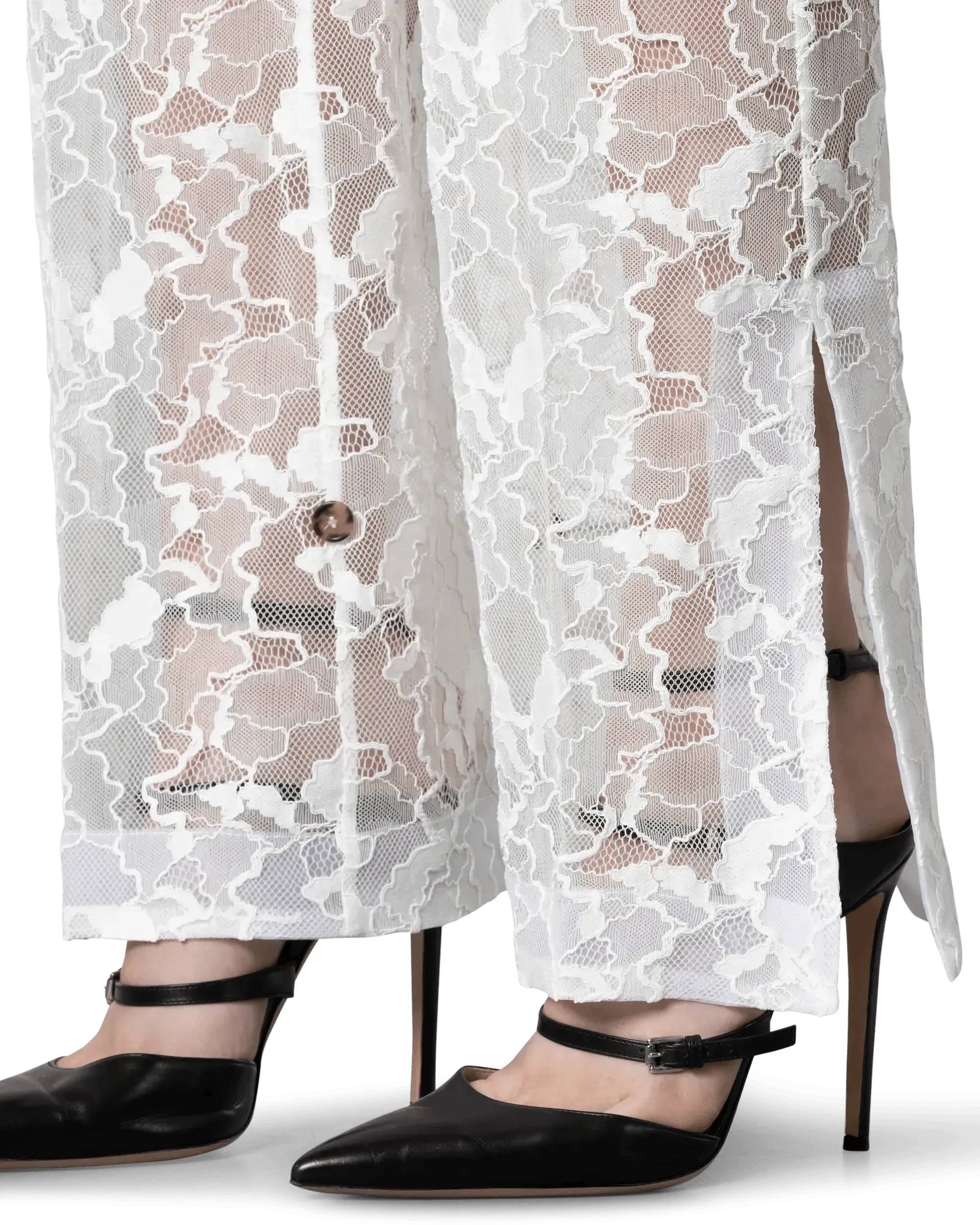 Lace Straight Leg Pants - DIHSAN