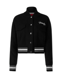 Cropped Outerwear Bomber Jacket - DIHSAN
