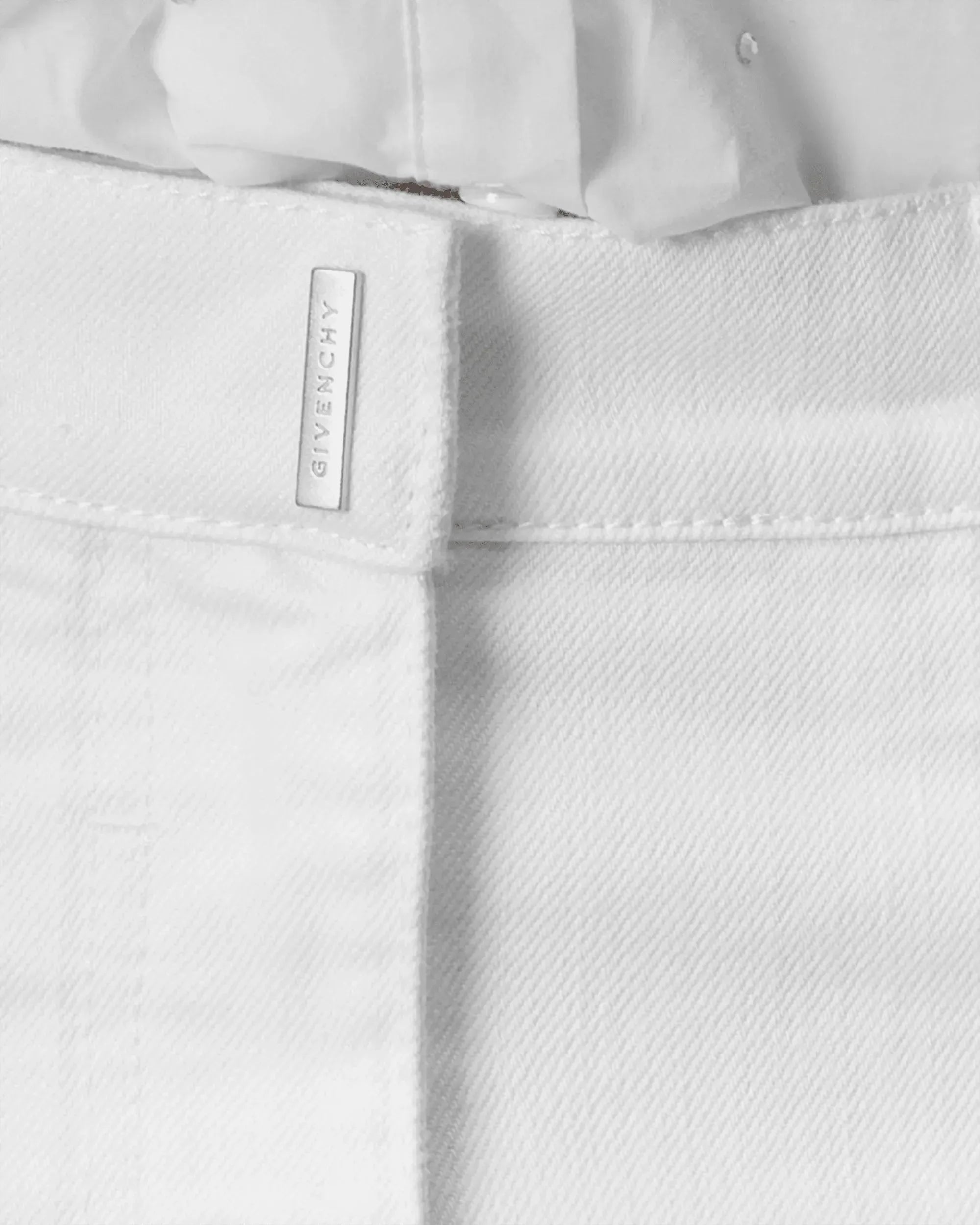 Denim Mini Skirt With Zipper Detail - DIHSAN