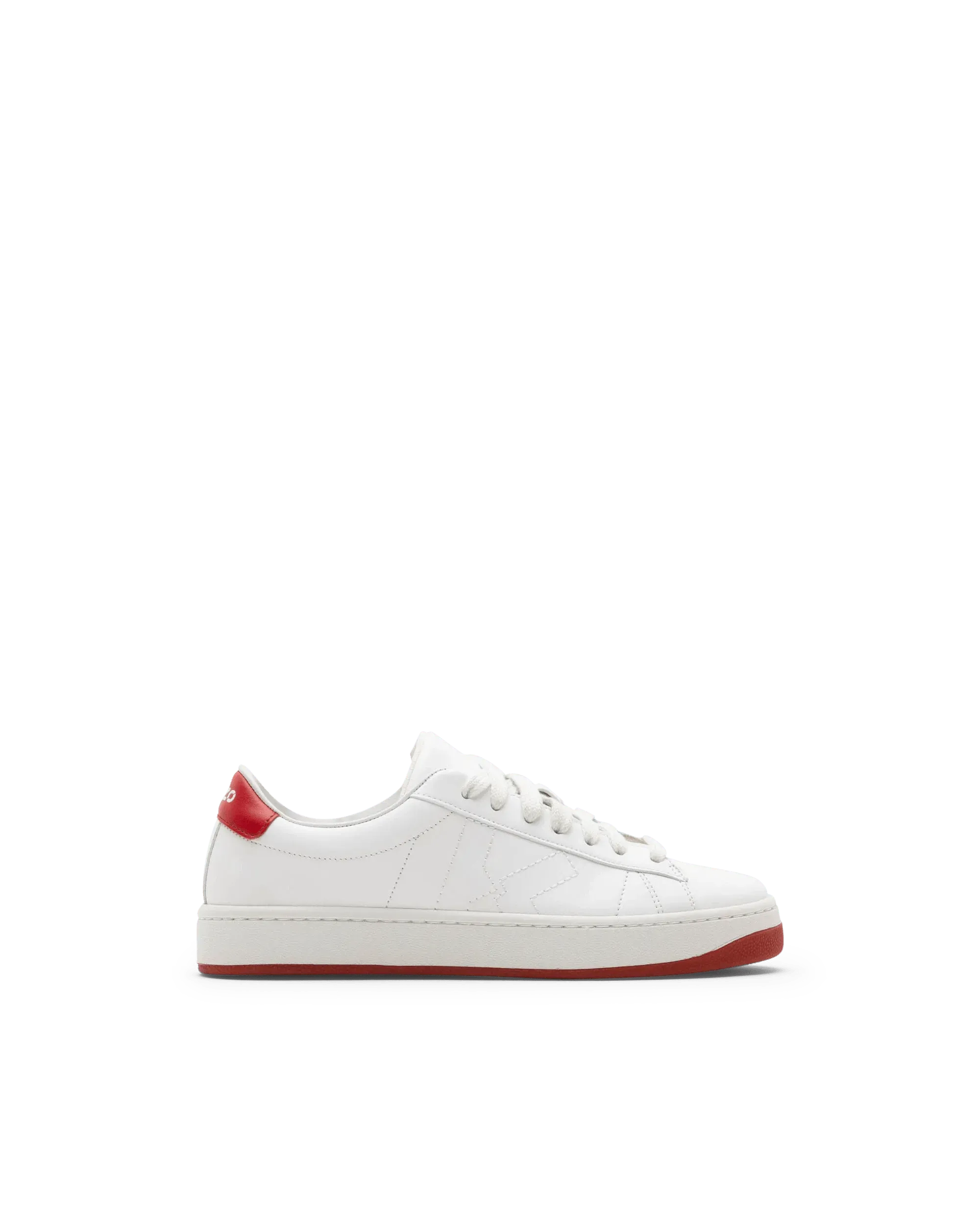 Kourt Red-Detail Lace Up Sneakers - DIHSAN