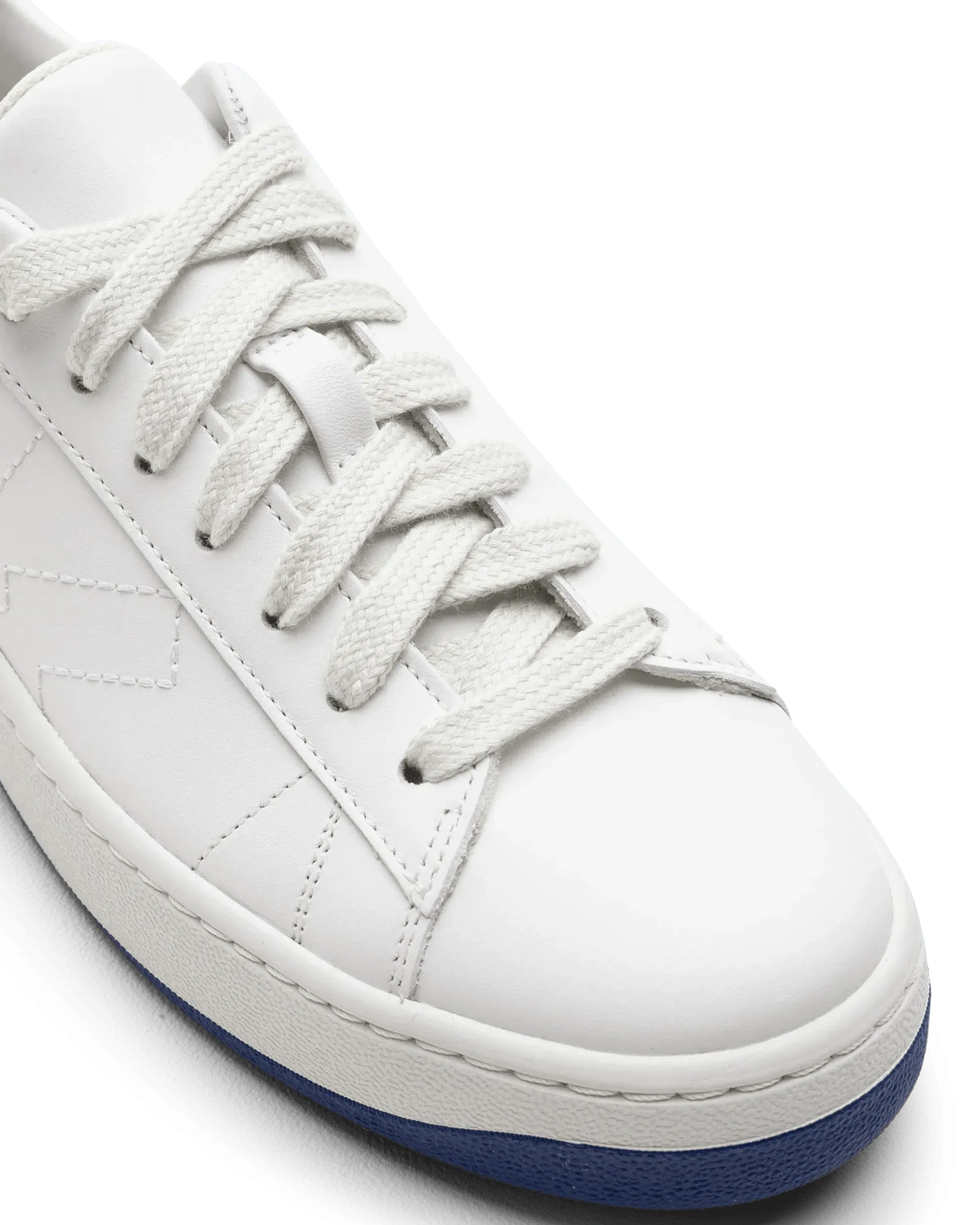 Kourt Blue-Detail Lace Up Sneakers - DIHSAN