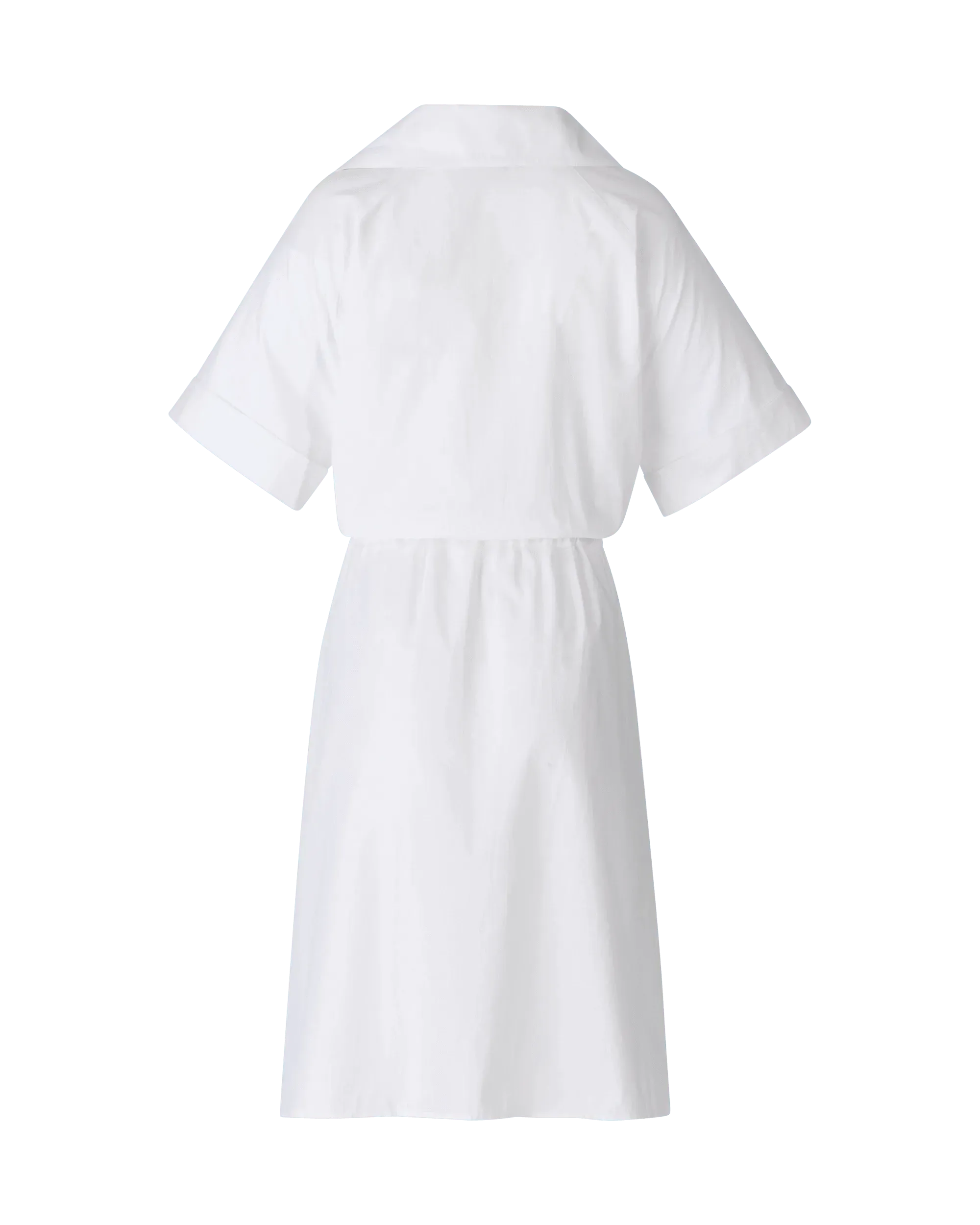 Collared Cotton Shirt Dress - DIHSAN