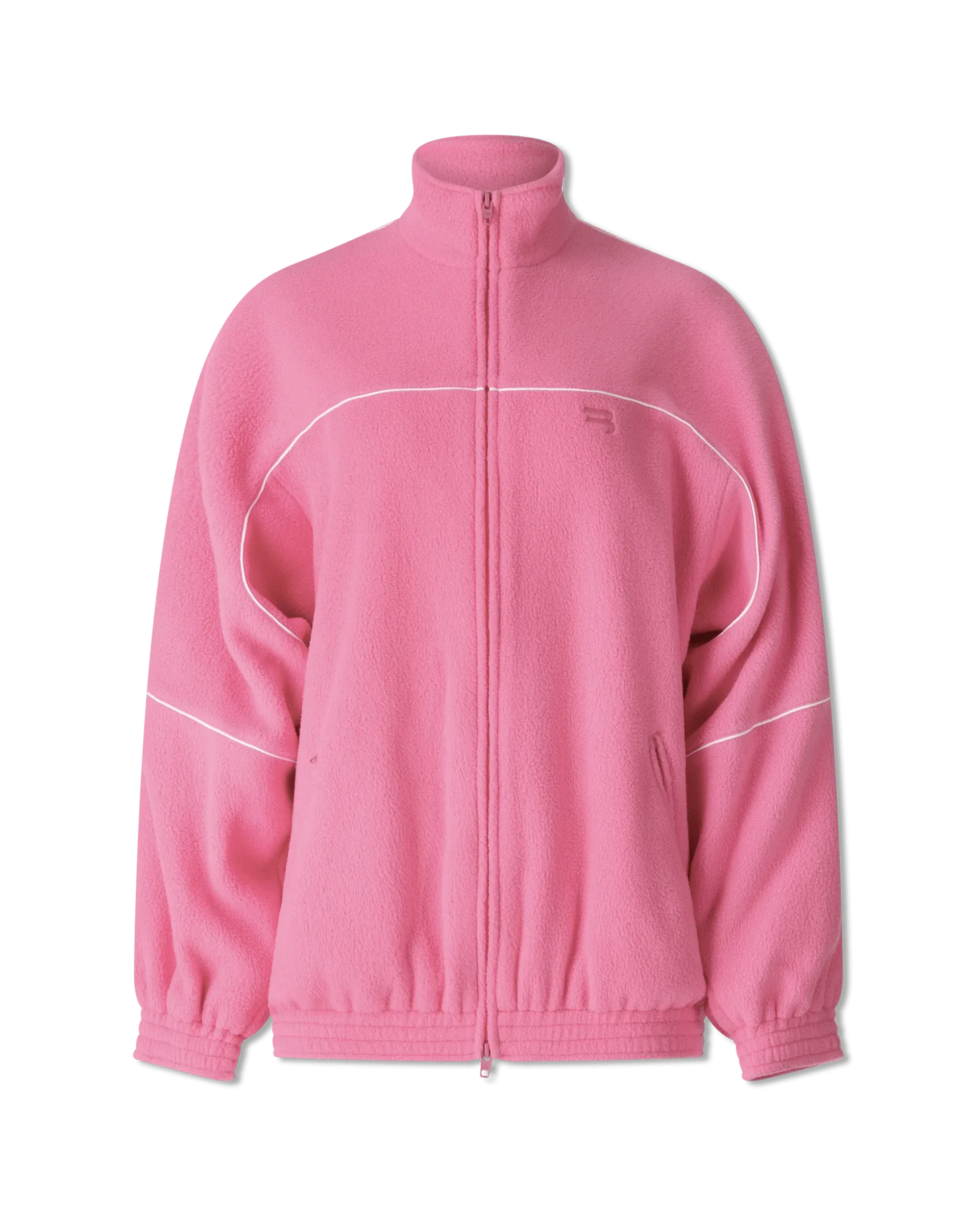 Logo Embroidered Fleece Track Jacket - DIHSAN