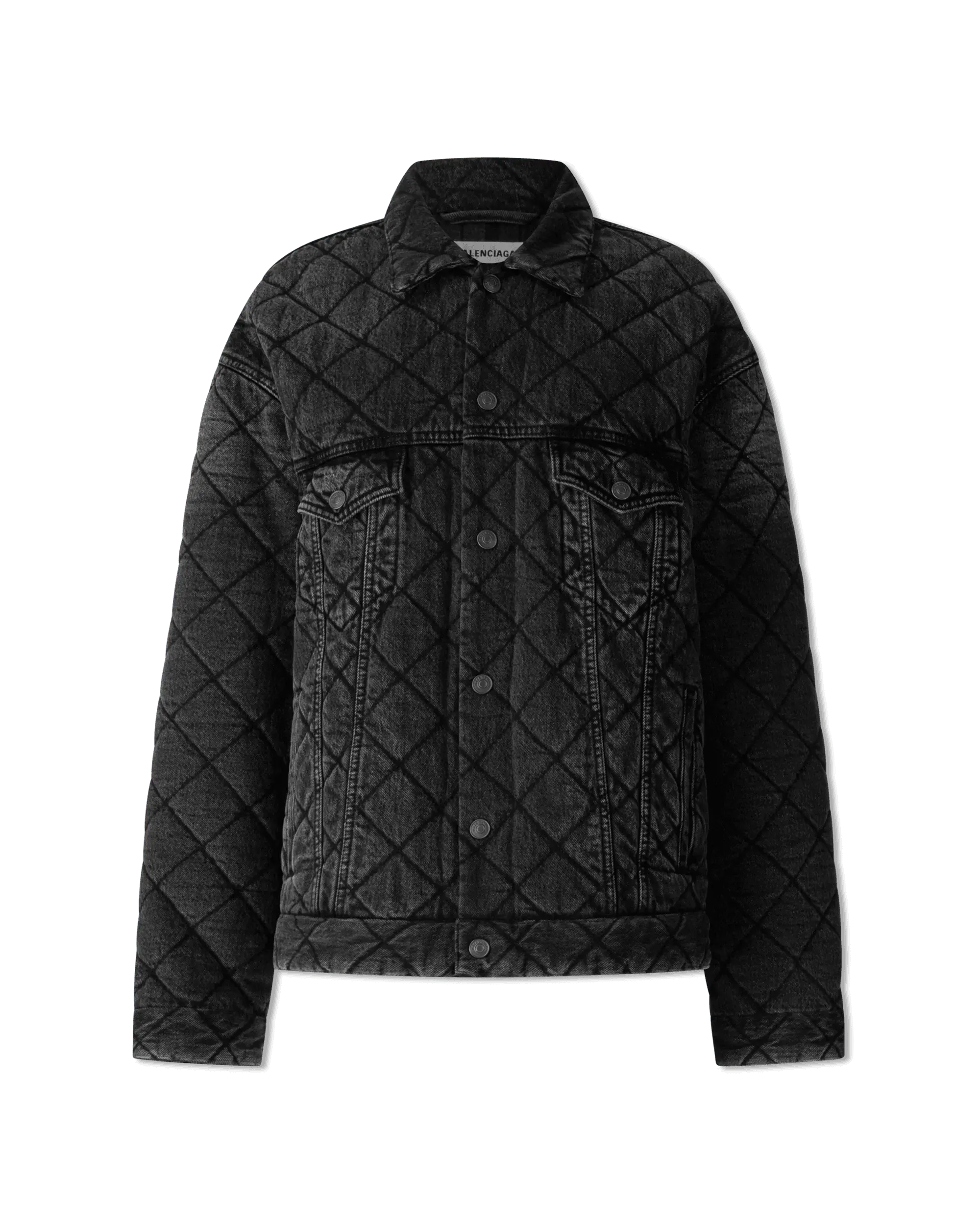 Oversized Quilted Denim Jacket - DIHSAN