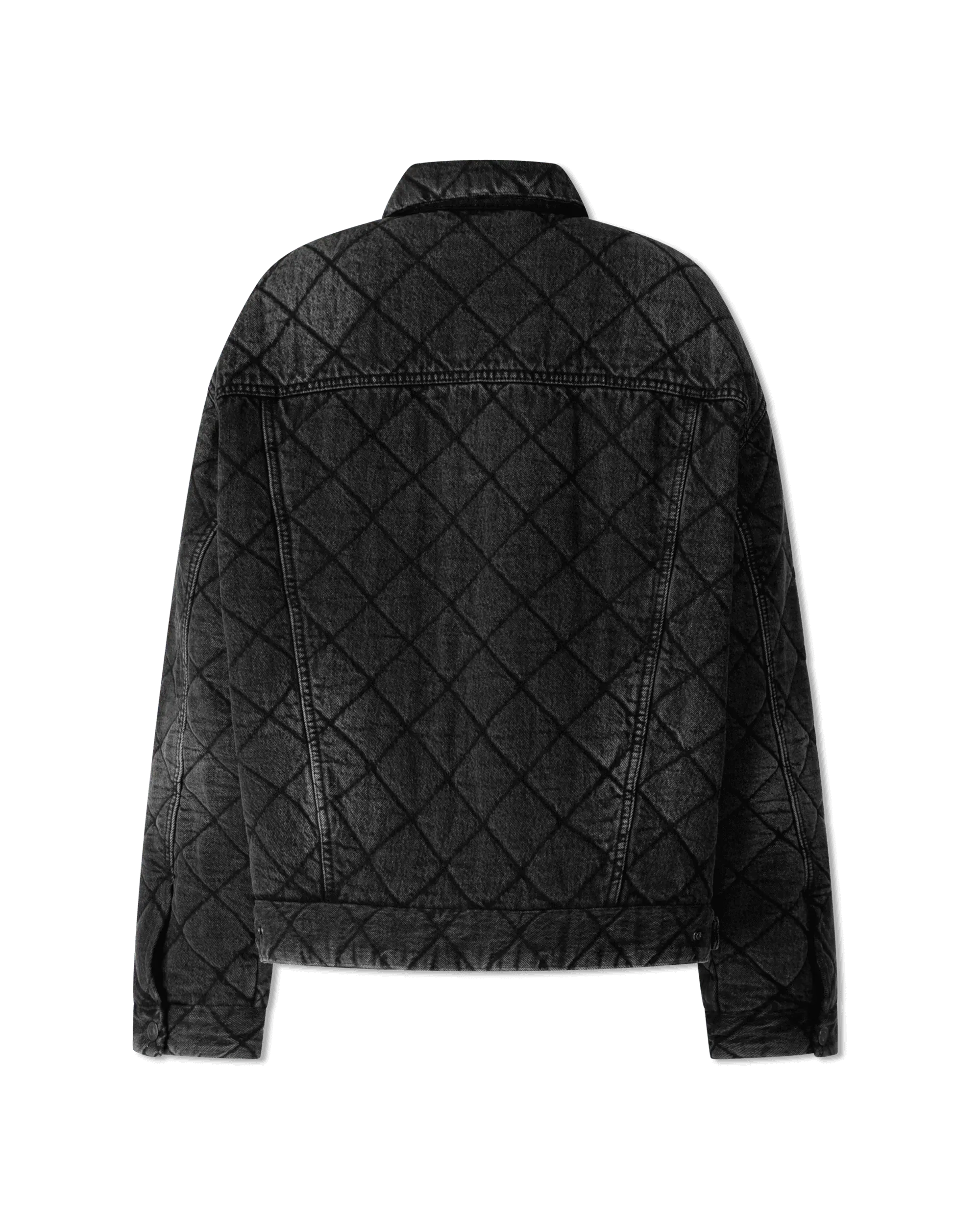 Oversized Quilted Denim Jacket - DIHSAN