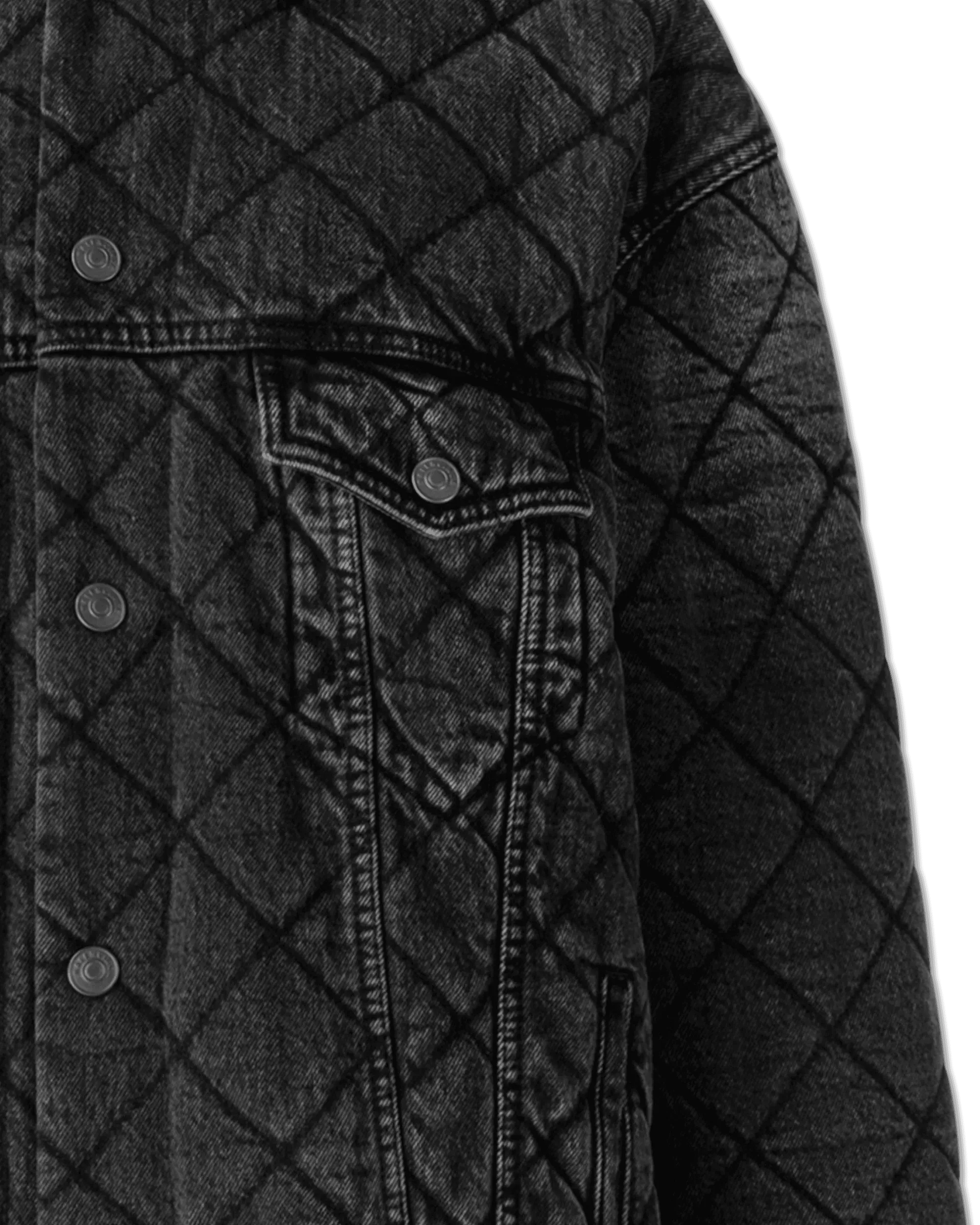 Oversized Quilted Denim Jacket - DIHSAN
