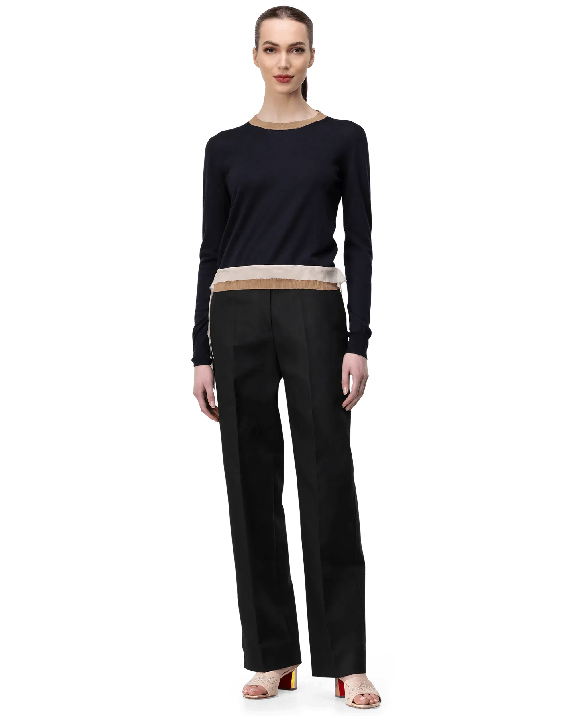 Light Wool Crewneck Sweater - DIHSAN