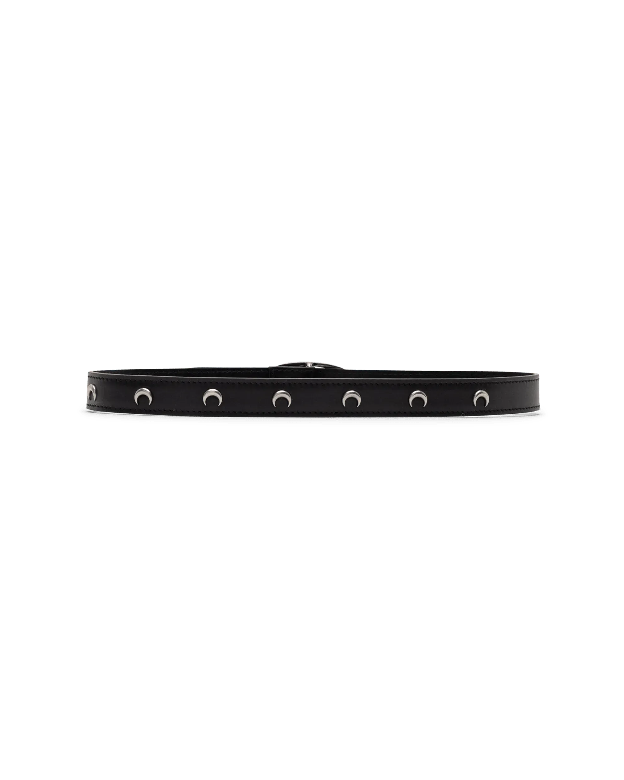 Black Calf Moon Stud Leather Belt by Marine Serre | DIHSAN