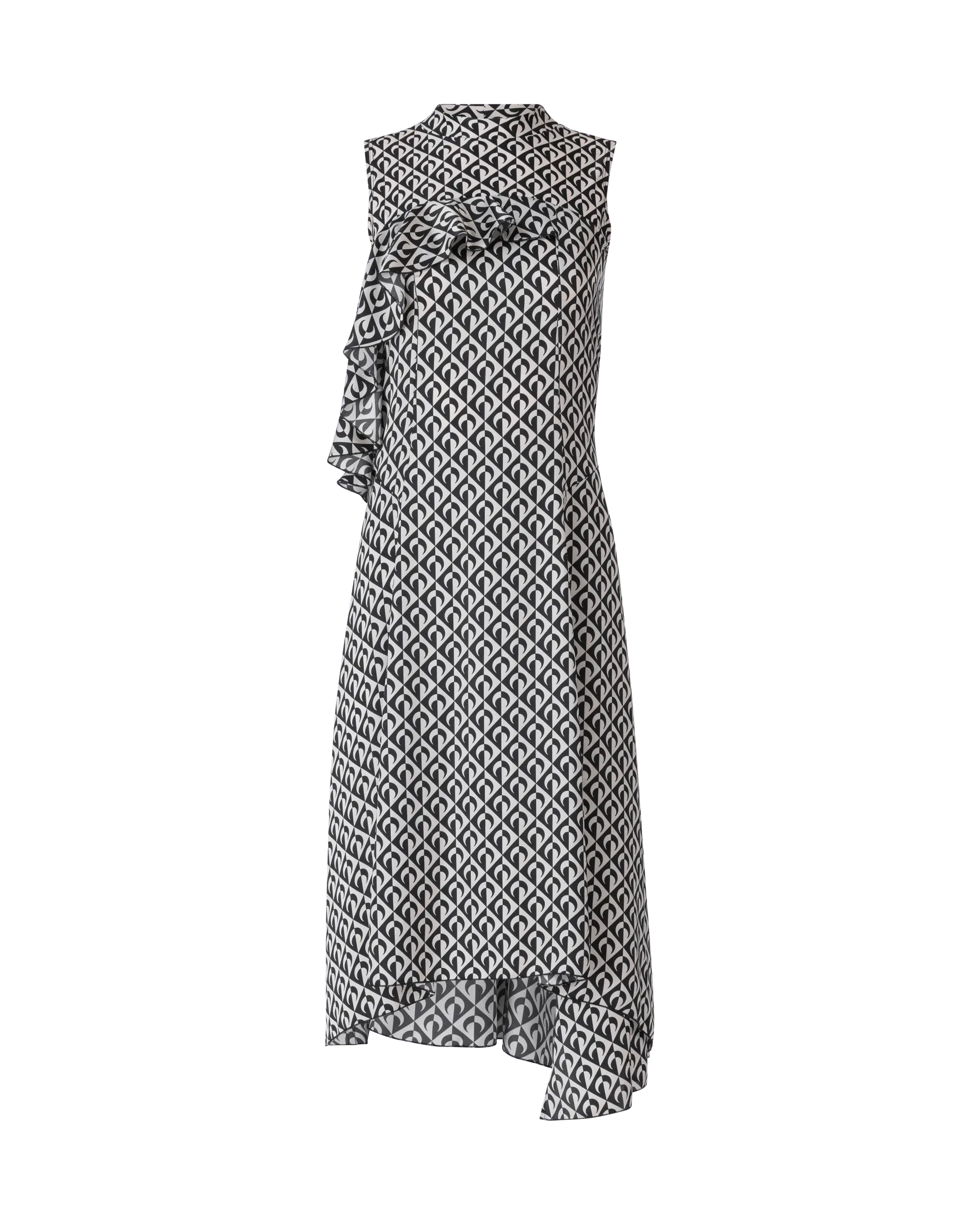 Moon Print Midi Dress - DIHSAN