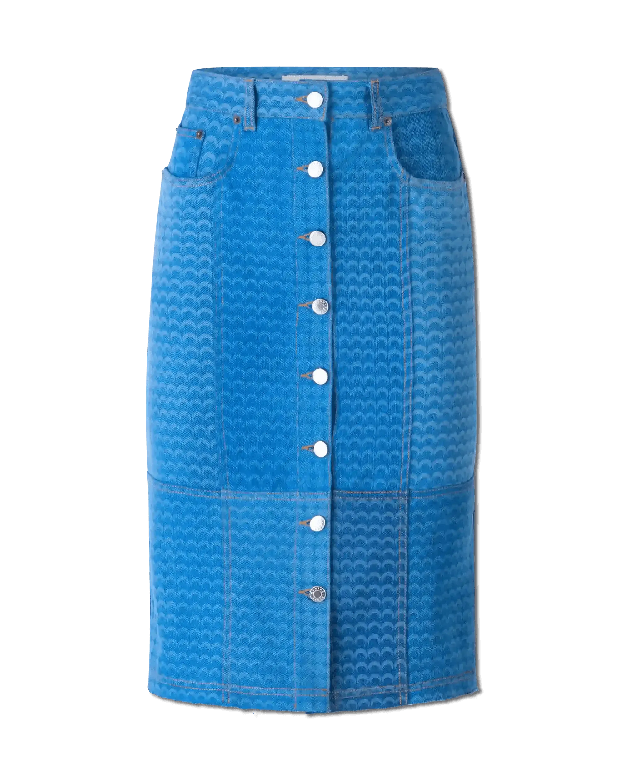 Regenerated Denim Moonfishskin Skirt - DIHSAN