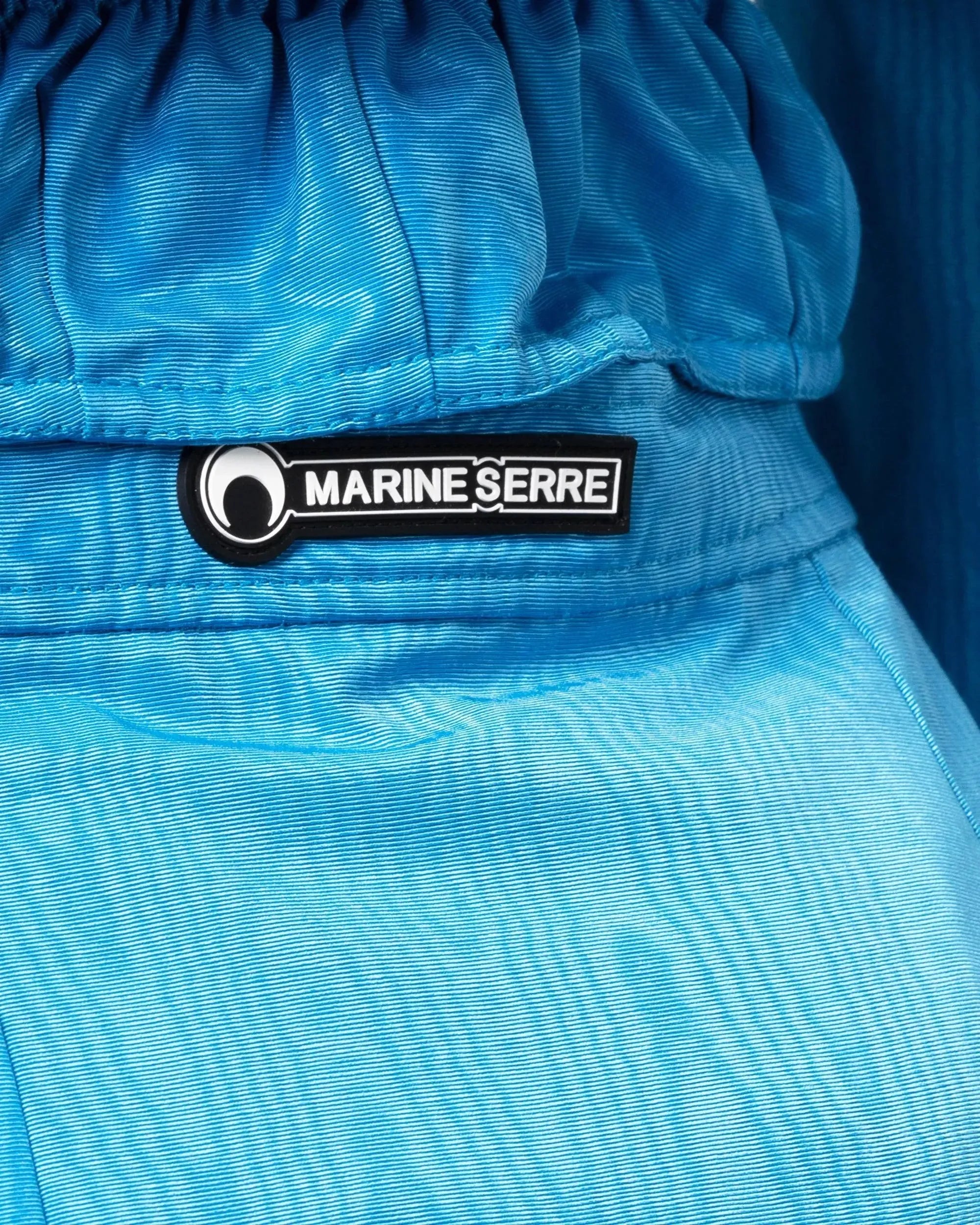 Reef Polyester Asymmetrical Blue Mini Skirt by Marine Serre | DIHSAN