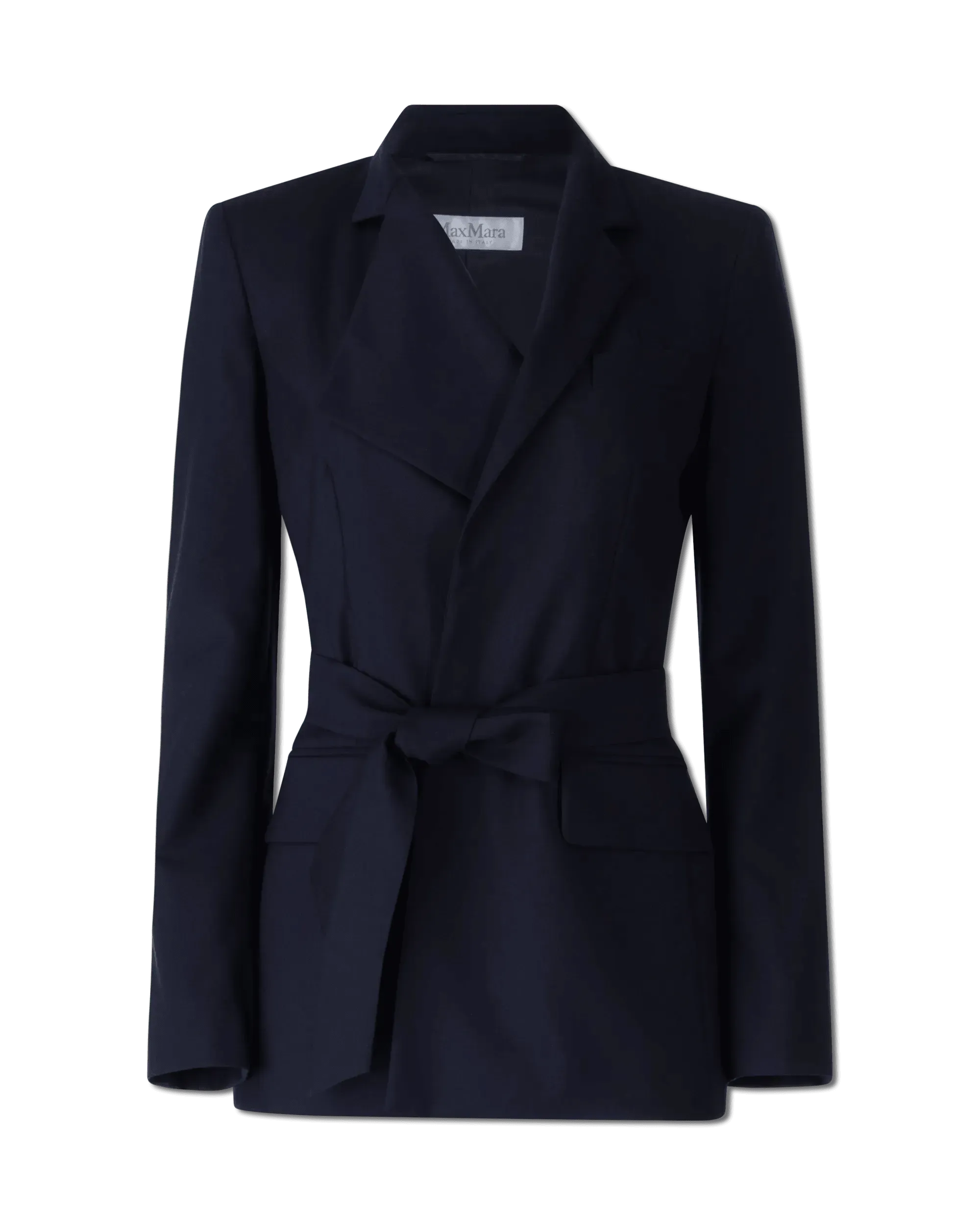 Belluno Wool Belted Blazer - DIHSAN