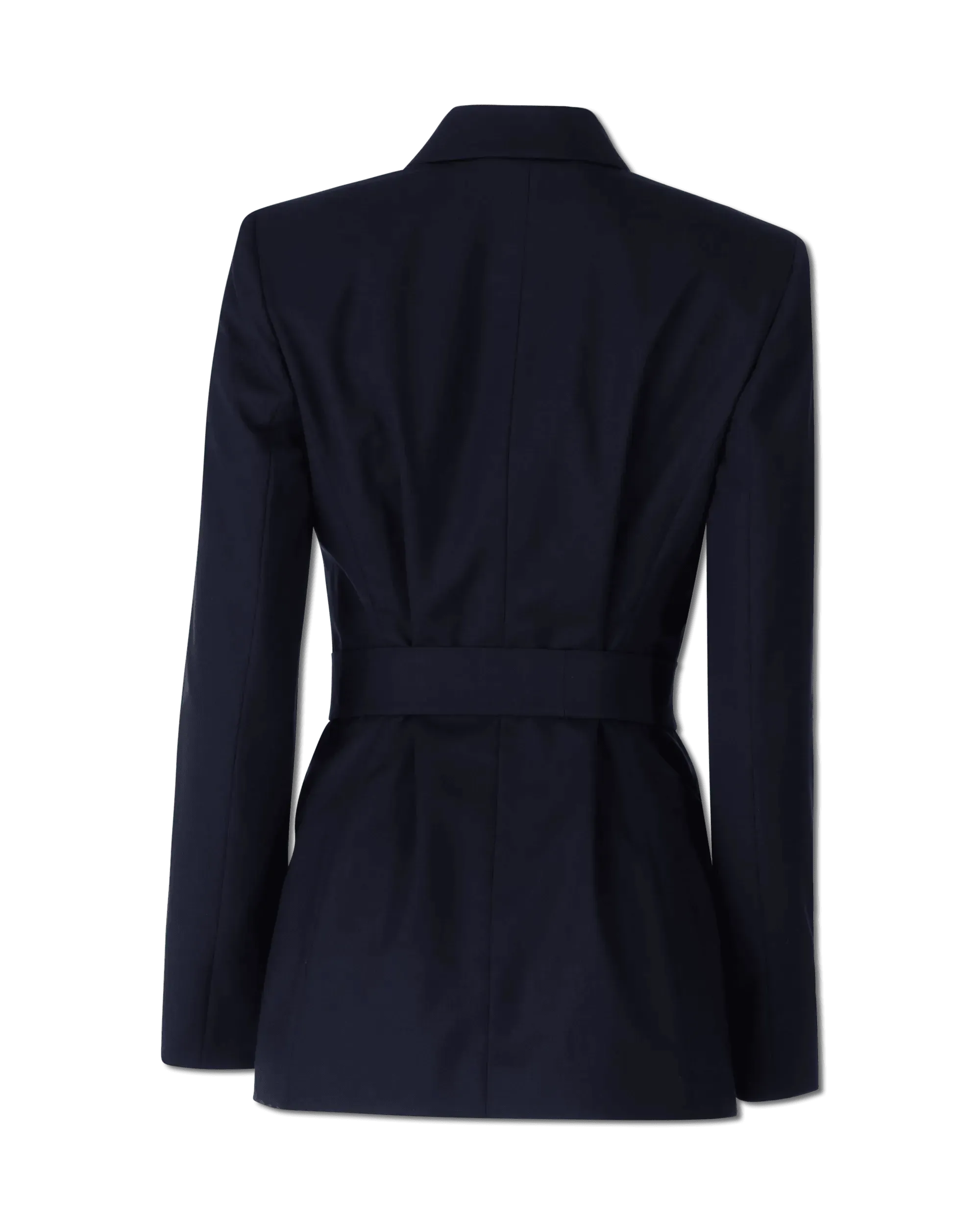 Belluno Wool Belted Blazer - DIHSAN