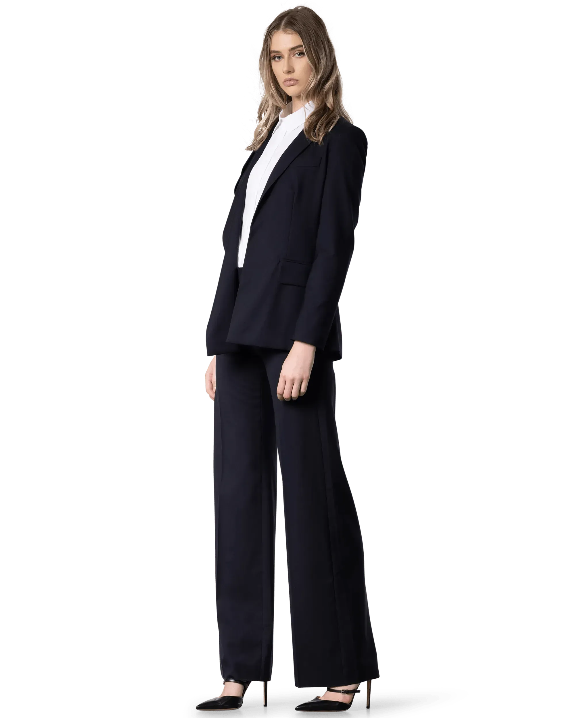 Belluno Wool Belted Blazer - DIHSAN