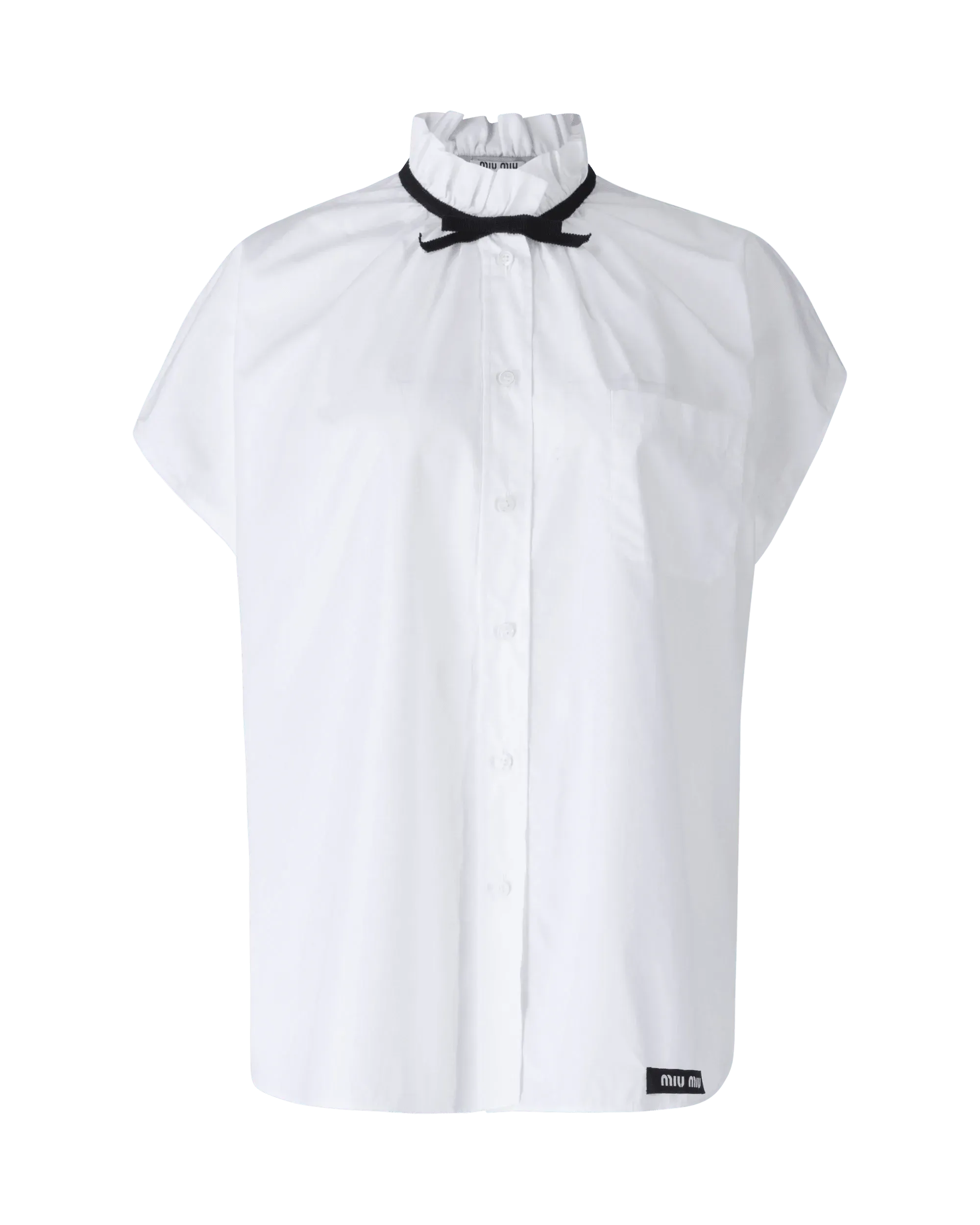 Bow Detail Poplin Shirt - DIHSAN