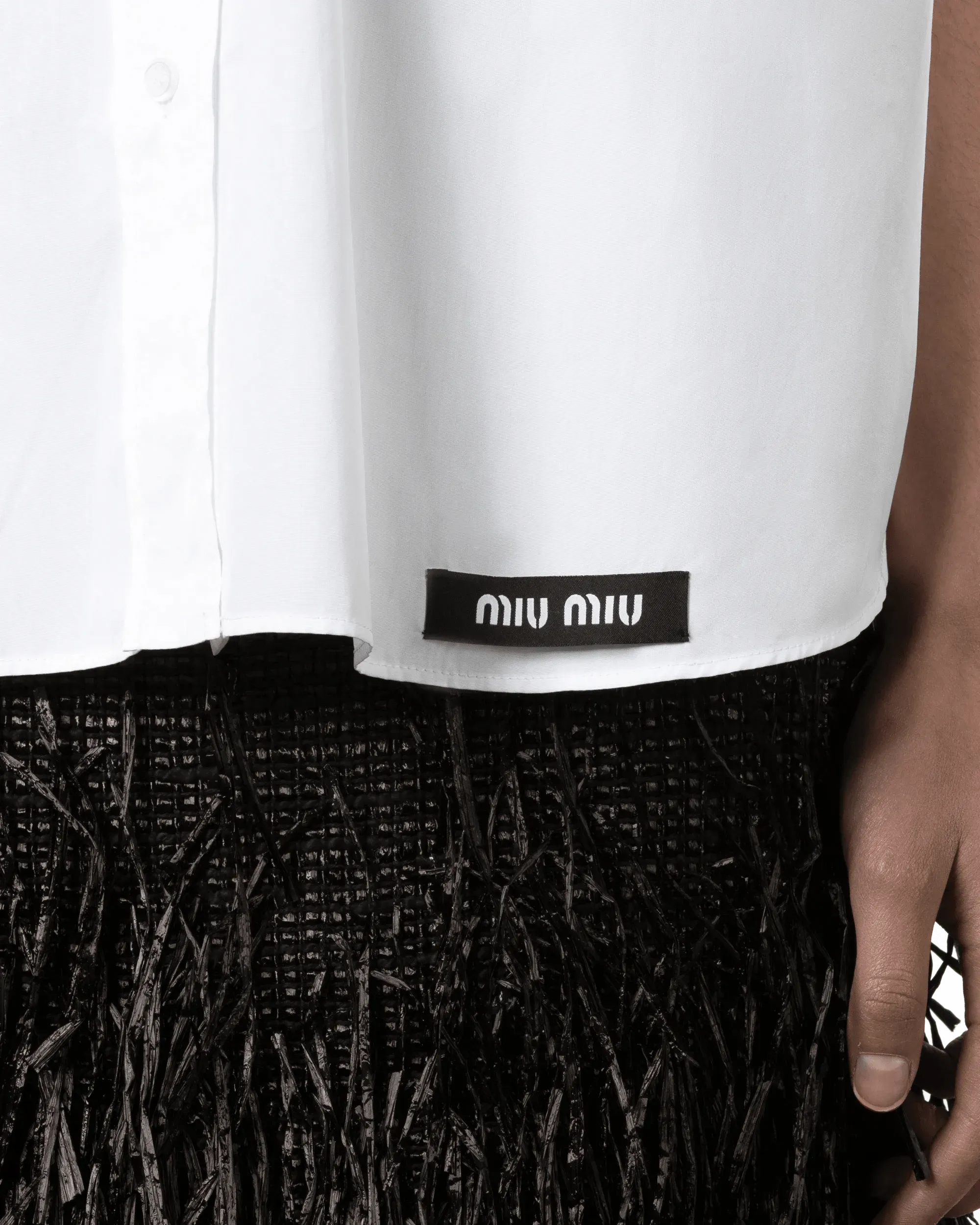 Bow Detail Poplin Shirt - DIHSAN