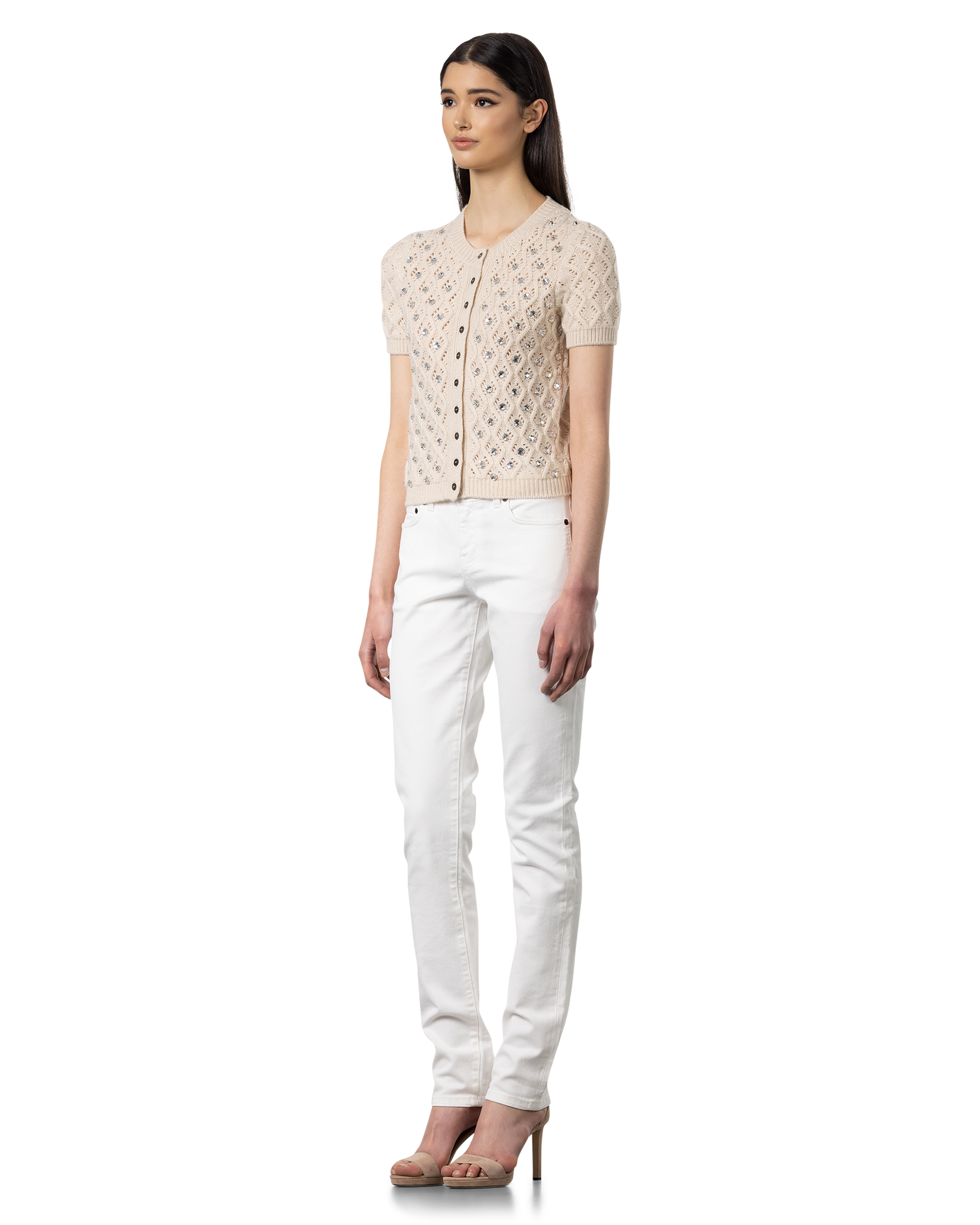 Embroidered Losanghe Cashmere Cardigan