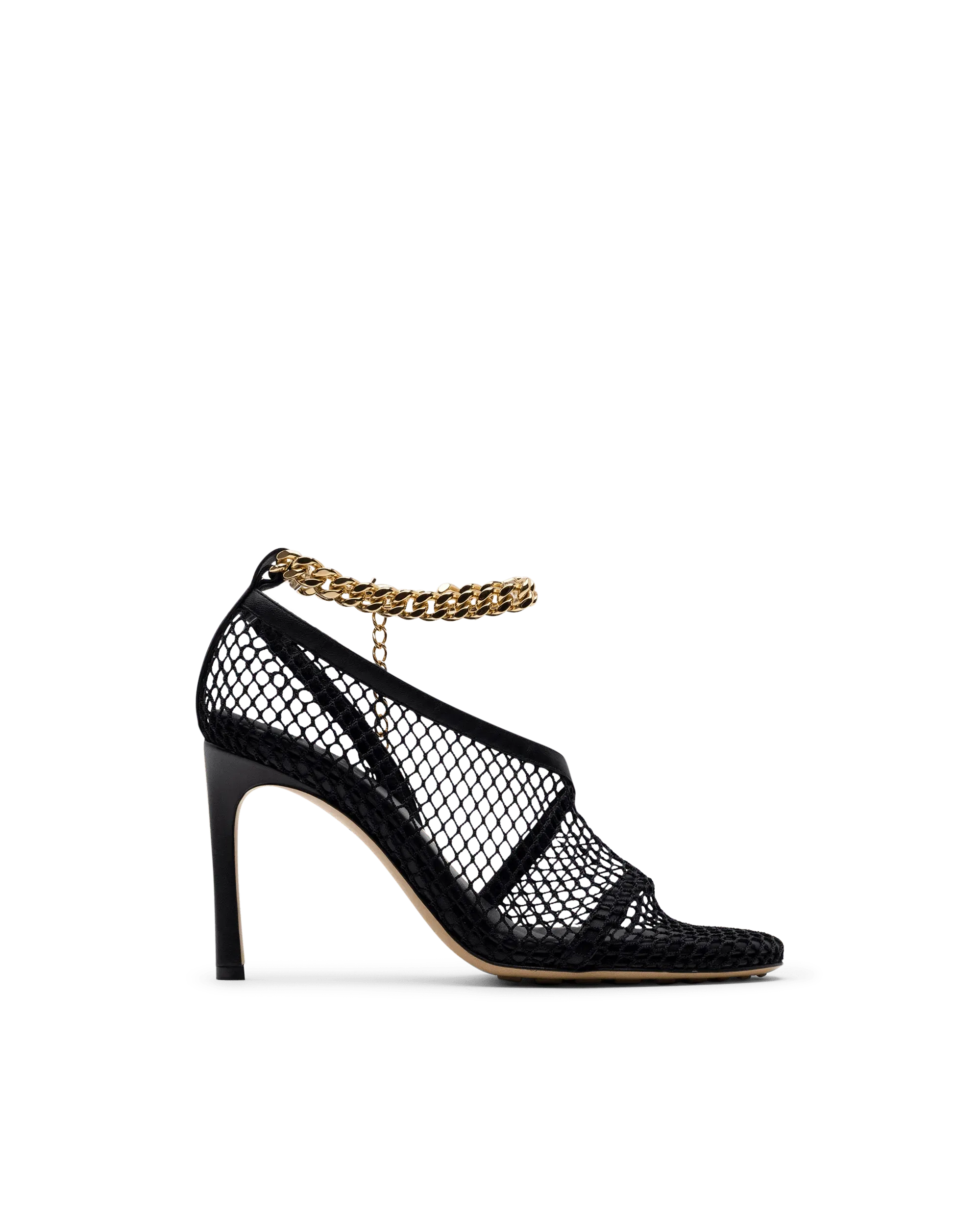 Mesh Ankle Strap Heels - DIHSAN