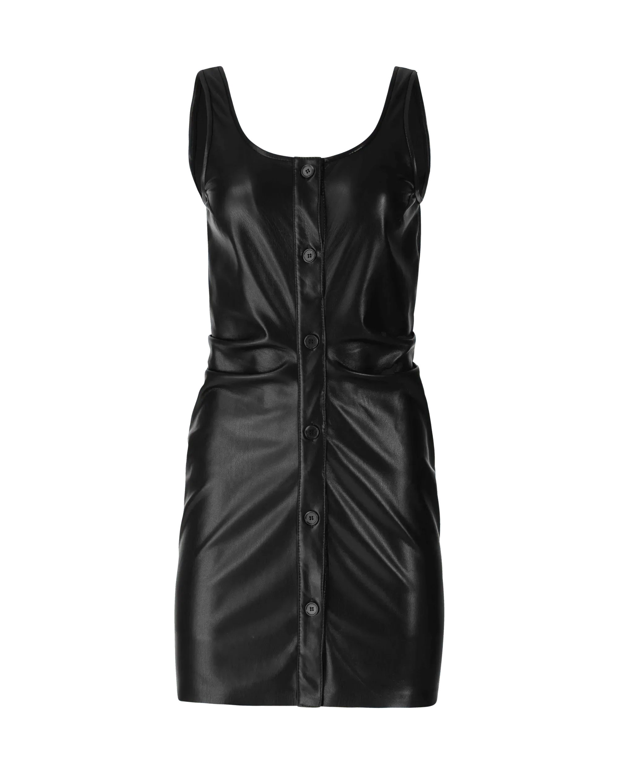 Ernie Vegan Leather Short Dress - DIHSAN