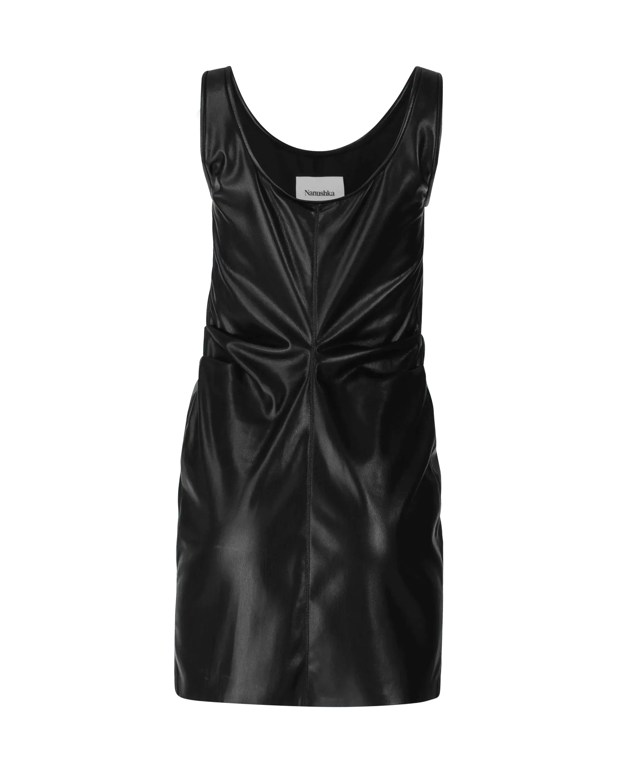 Ernie Vegan Leather Short Dress - DIHSAN