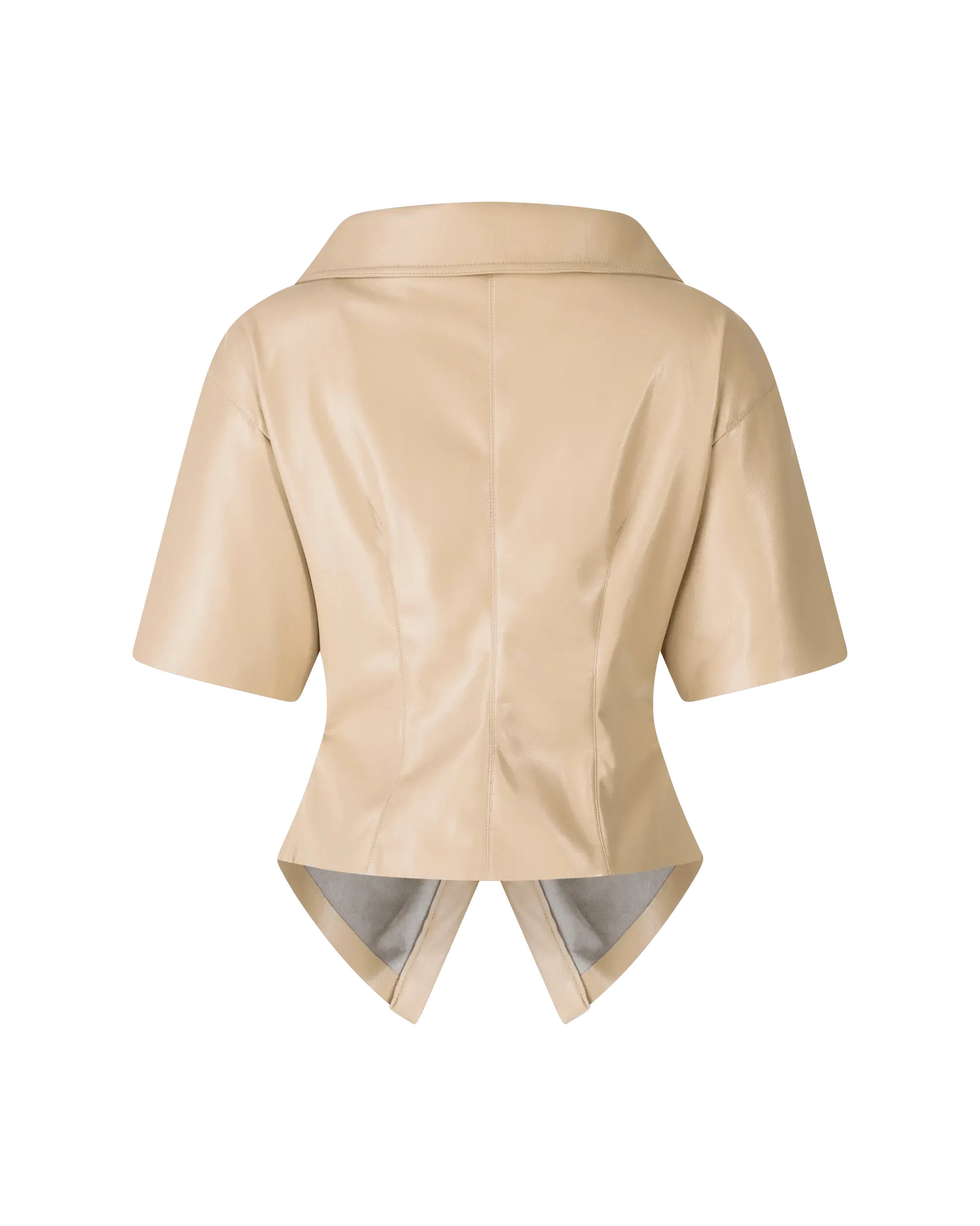 Thora Vegan Leather Twist Top - DIHSAN
