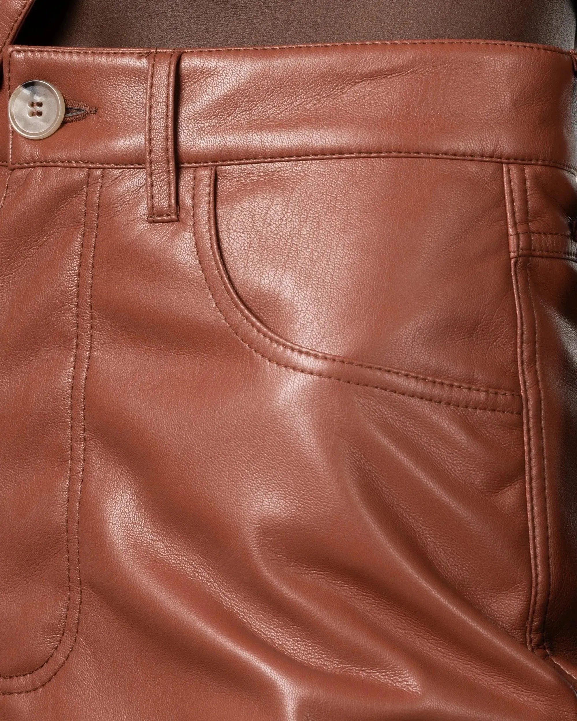 Leana Vegan Leather Shorts - DIHSAN