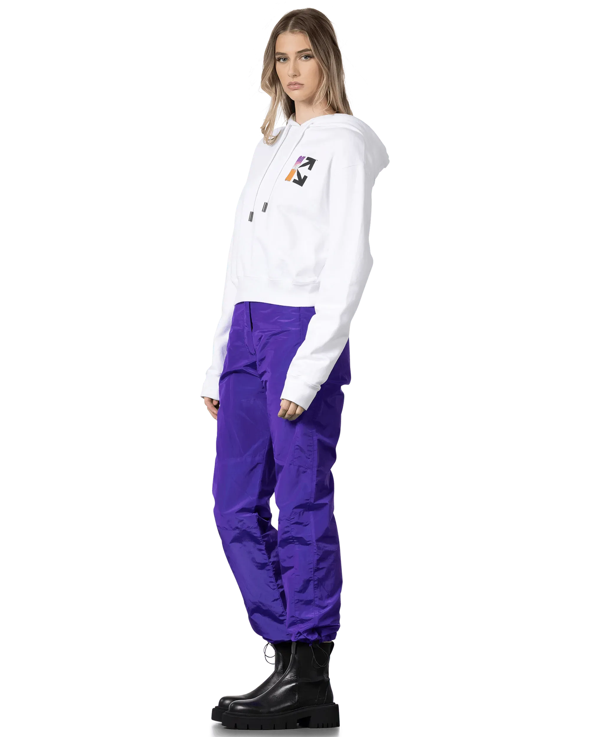 Gradient Cropped Hoodie - DIHSAN