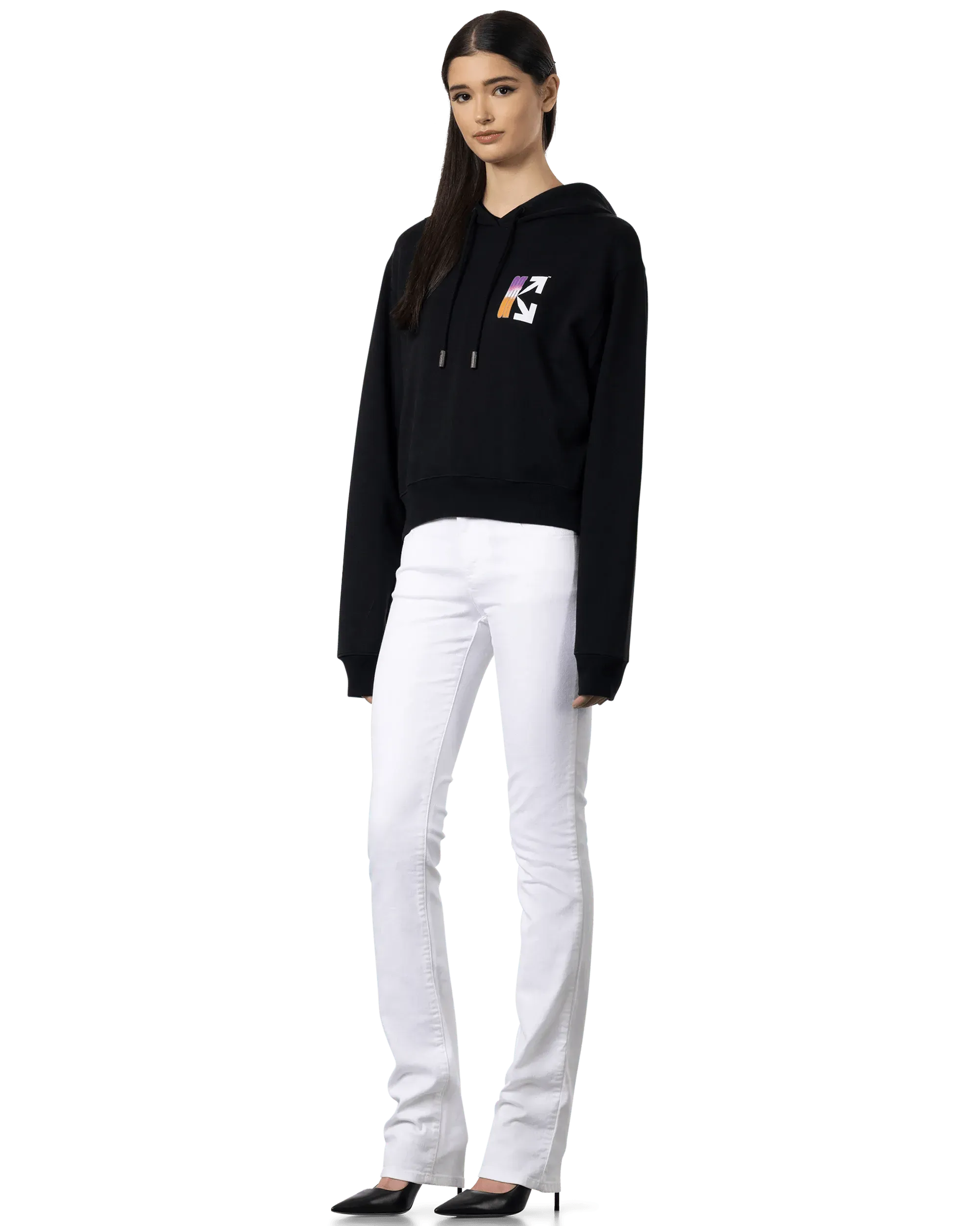Gradient Cropped Hoodie - DIHSAN