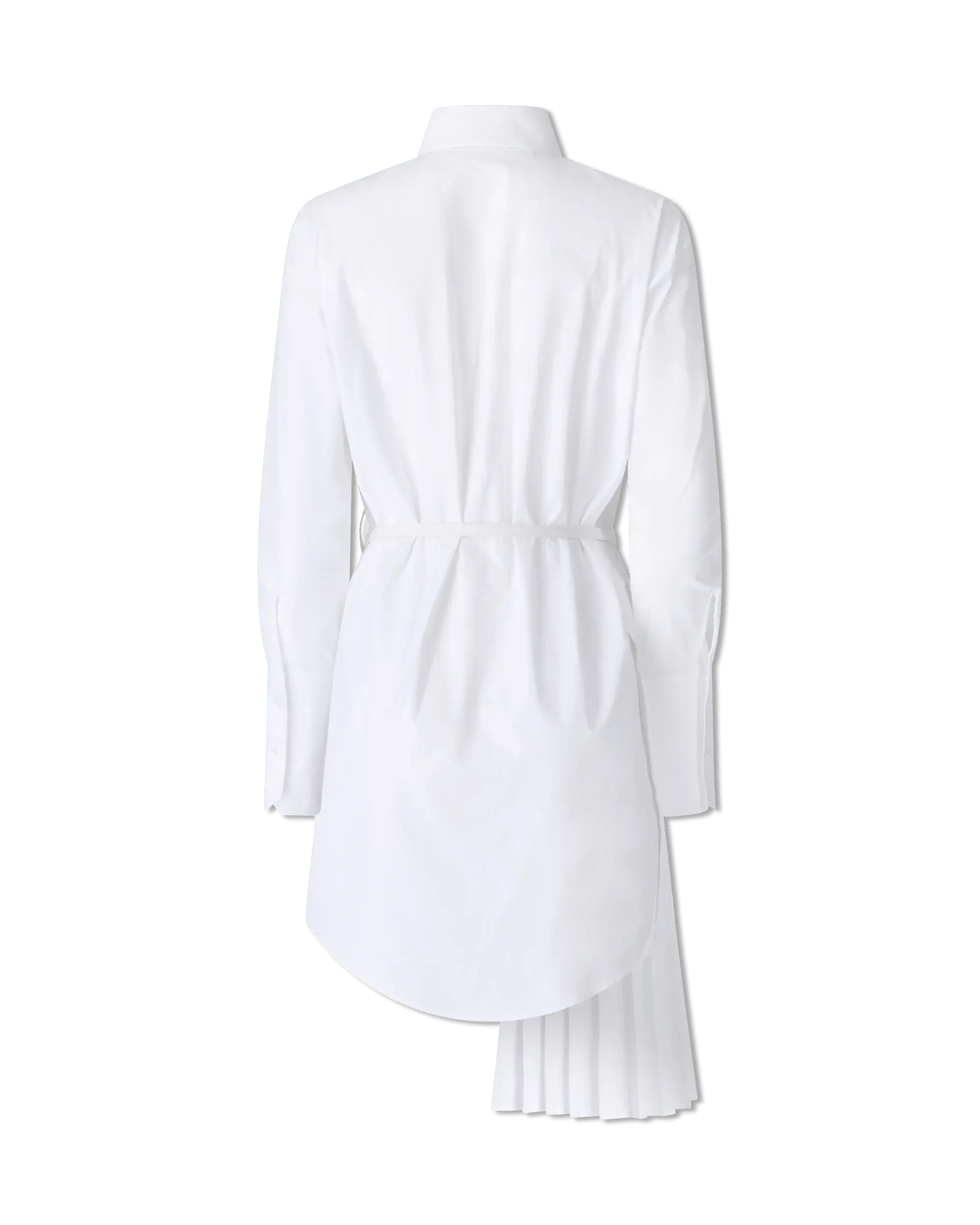 Asymmetrical Plisse Shirt Dress - DIHSAN