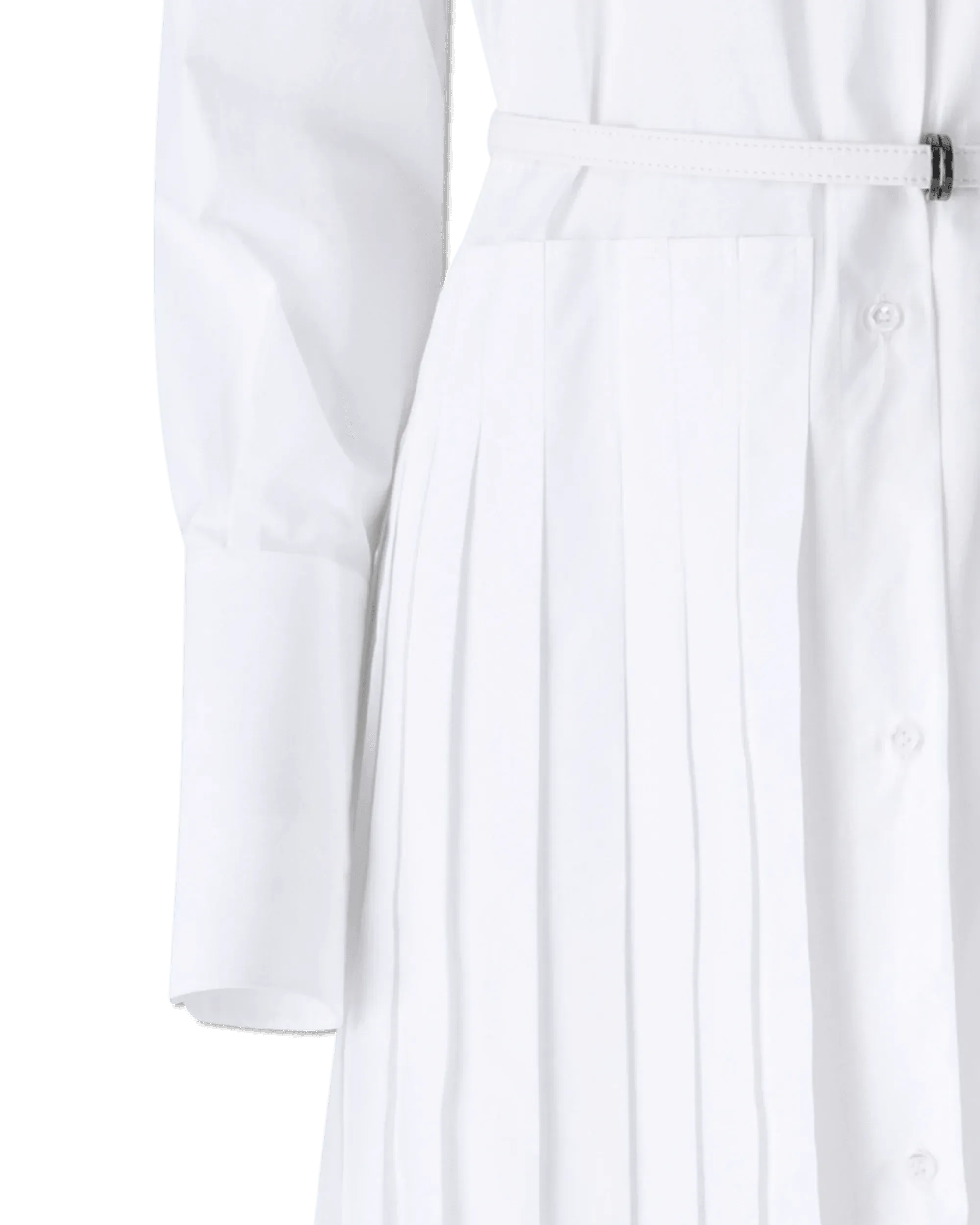 Asymmetrical Plisse Shirt Dress - DIHSAN