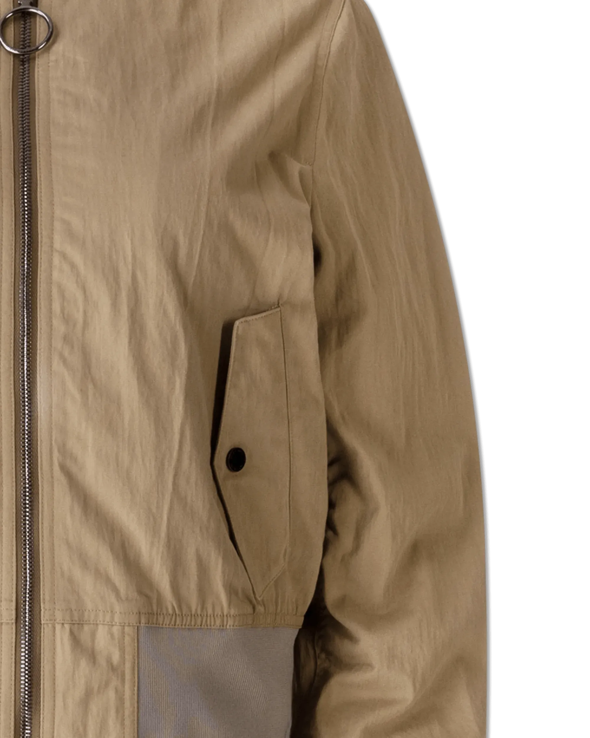 Gabardine Cropped Bomber Jacket - DIHSAN