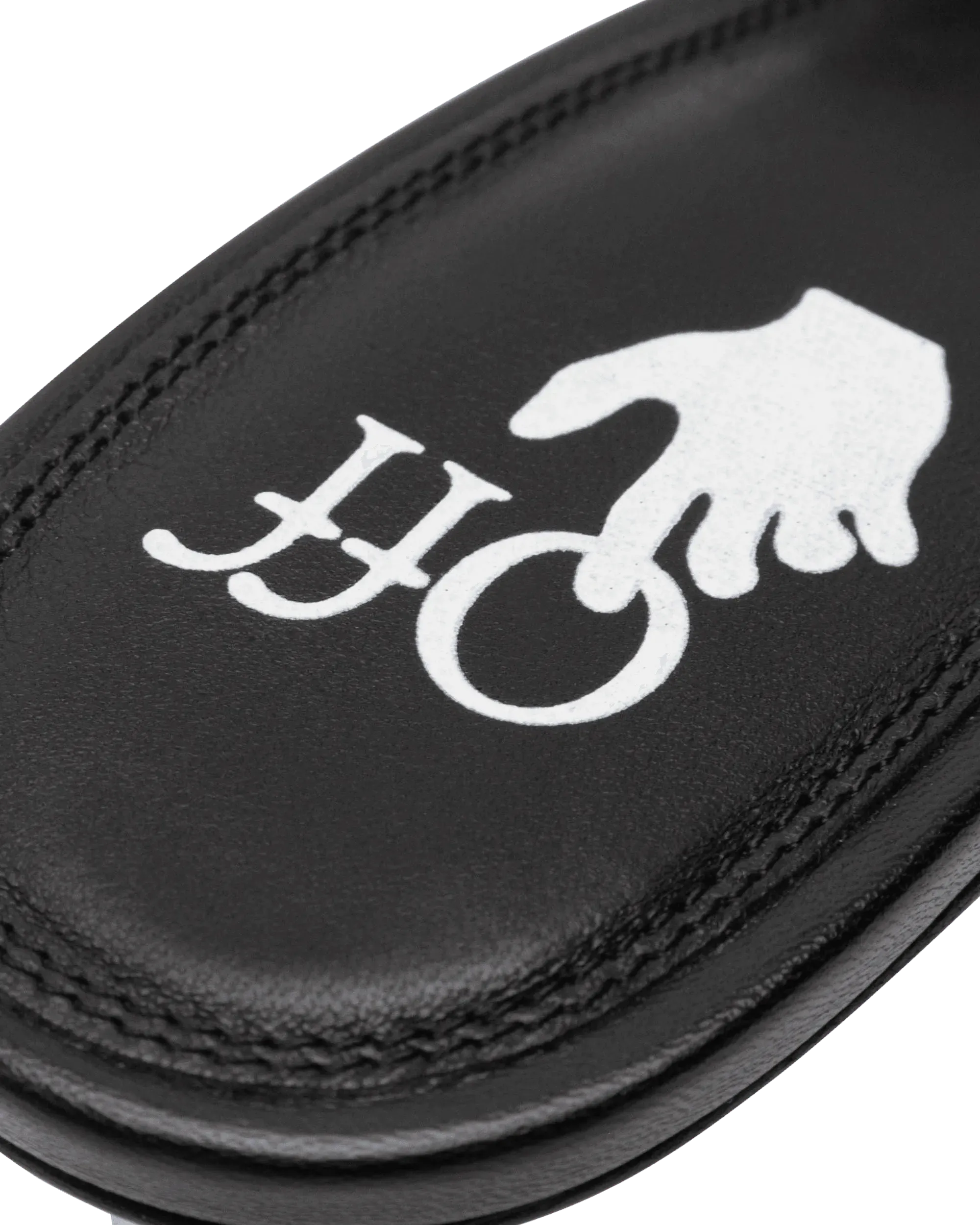 Open Toe Allen Leather Mules - DIHSAN