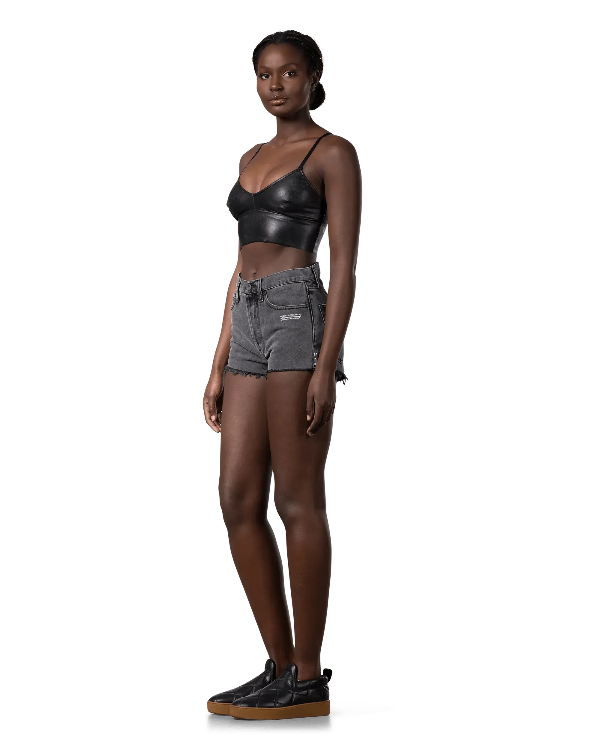 Stonewashed Denim Shorts - DIHSAN