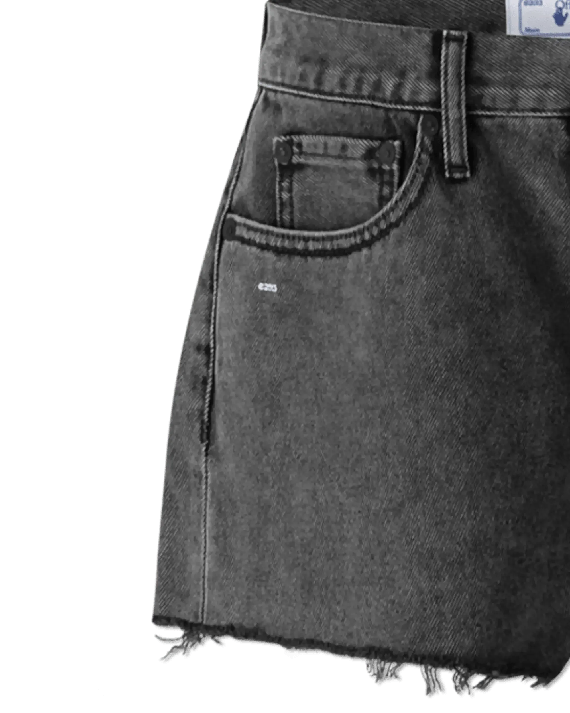 Stonewashed Denim Shorts - DIHSAN