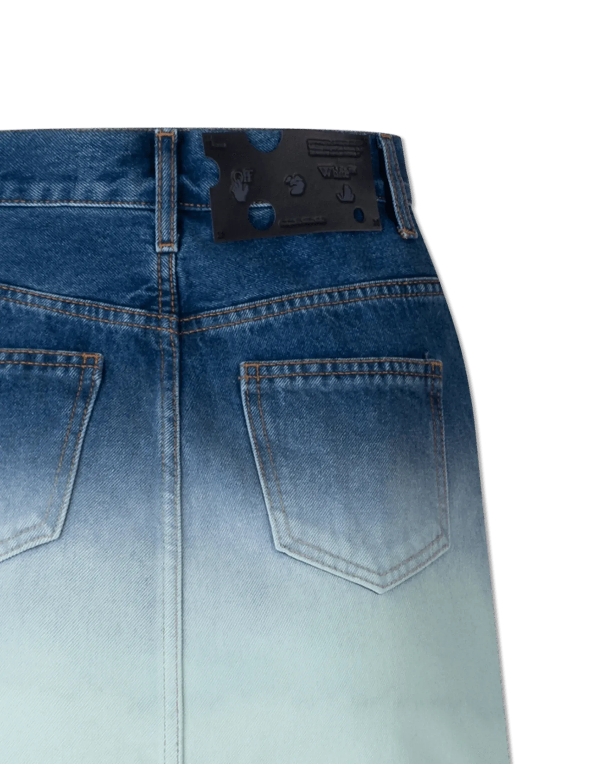 Ombre Denim Mini Skirt - DIHSAN