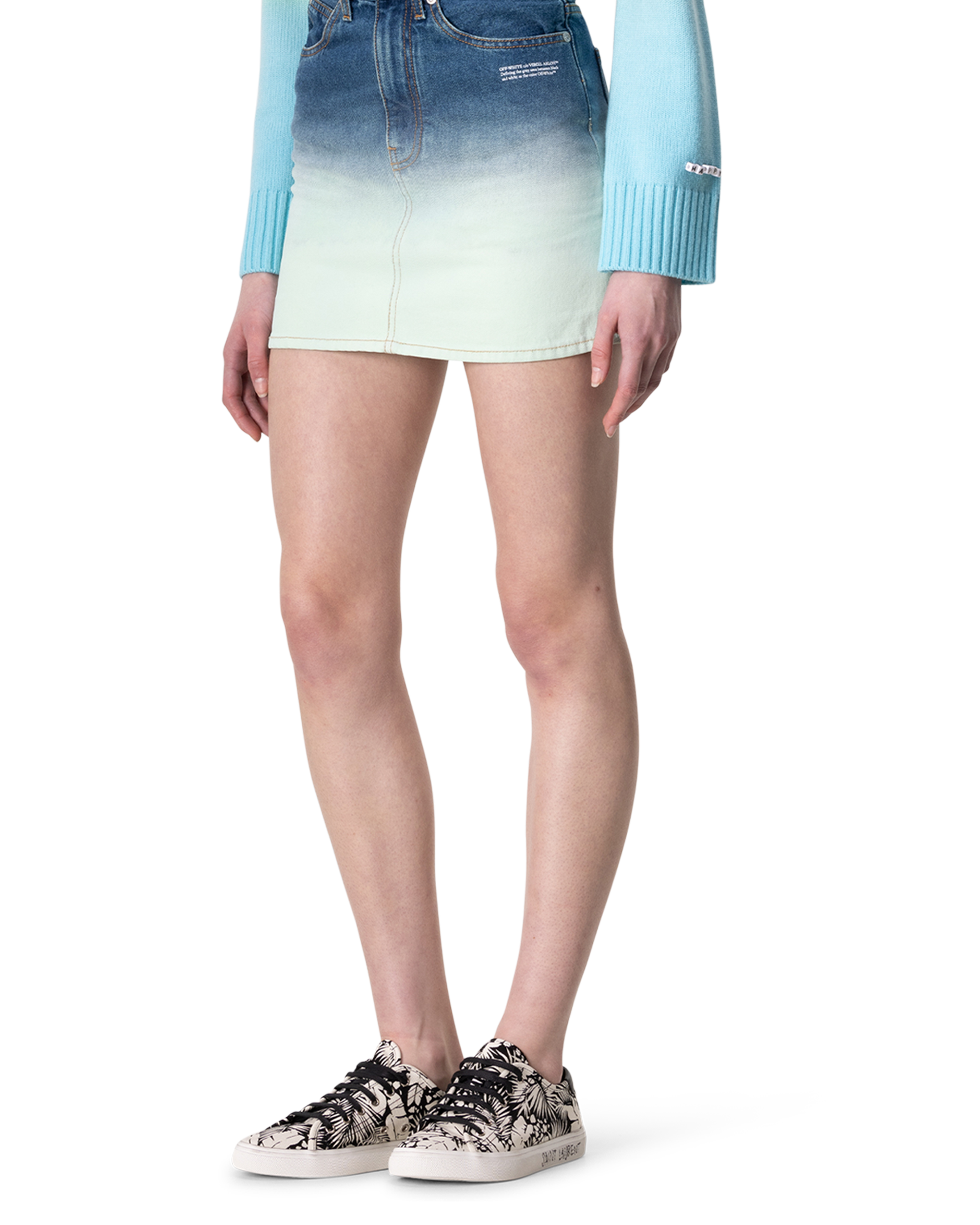 Ombre Denim Mini Skirt
