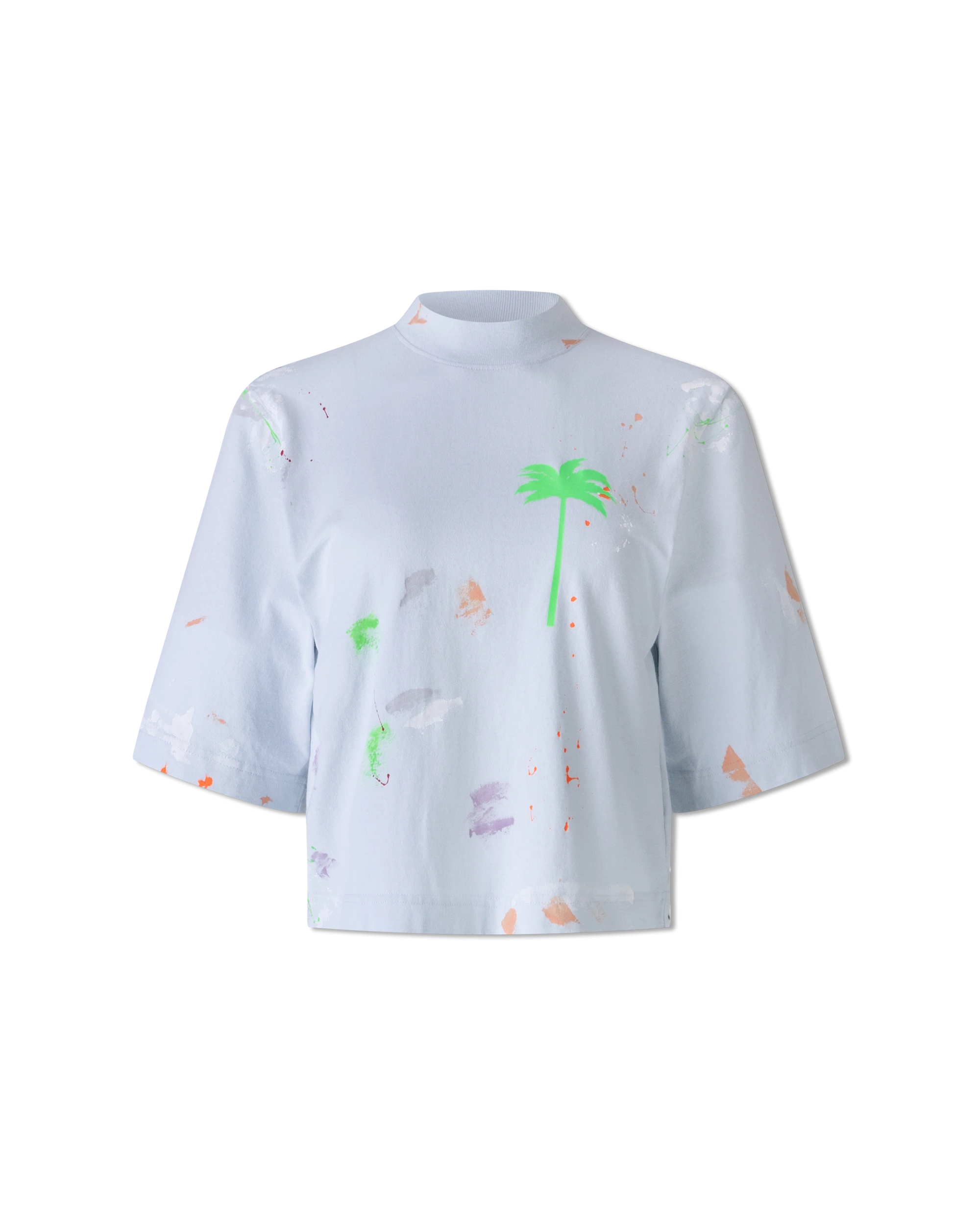Splatter Painted Cropped T-Shirt