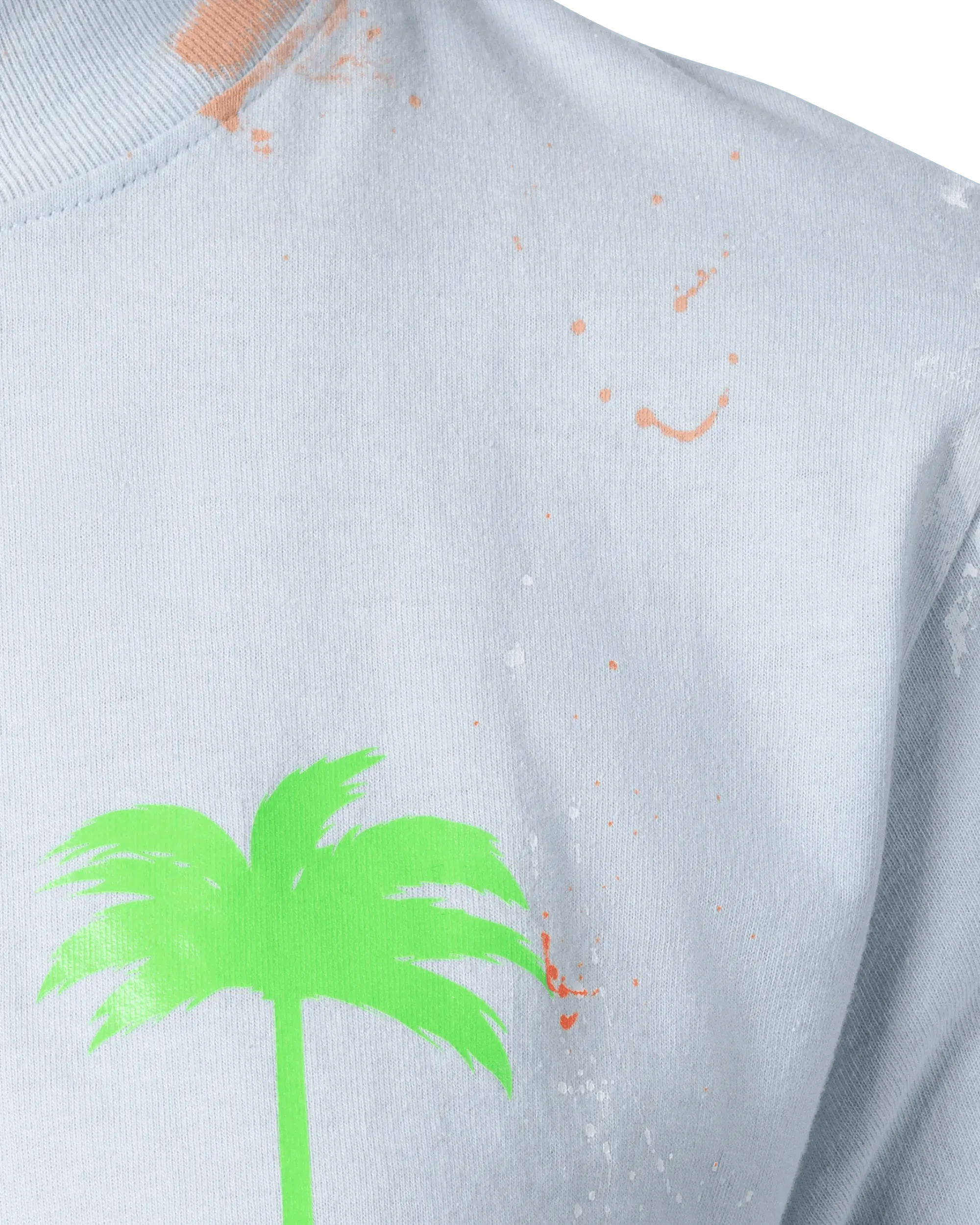 Splatter Painted Cropped T-Shirt - DIHSAN